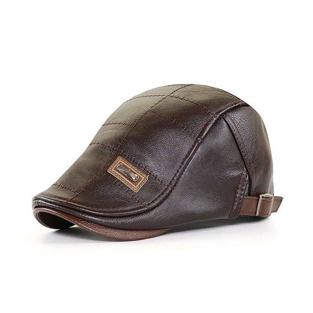 FlatCap™ – Béret en cuir rétro pour hommes, élégant et intemporel (1 acheté, 1 offert)