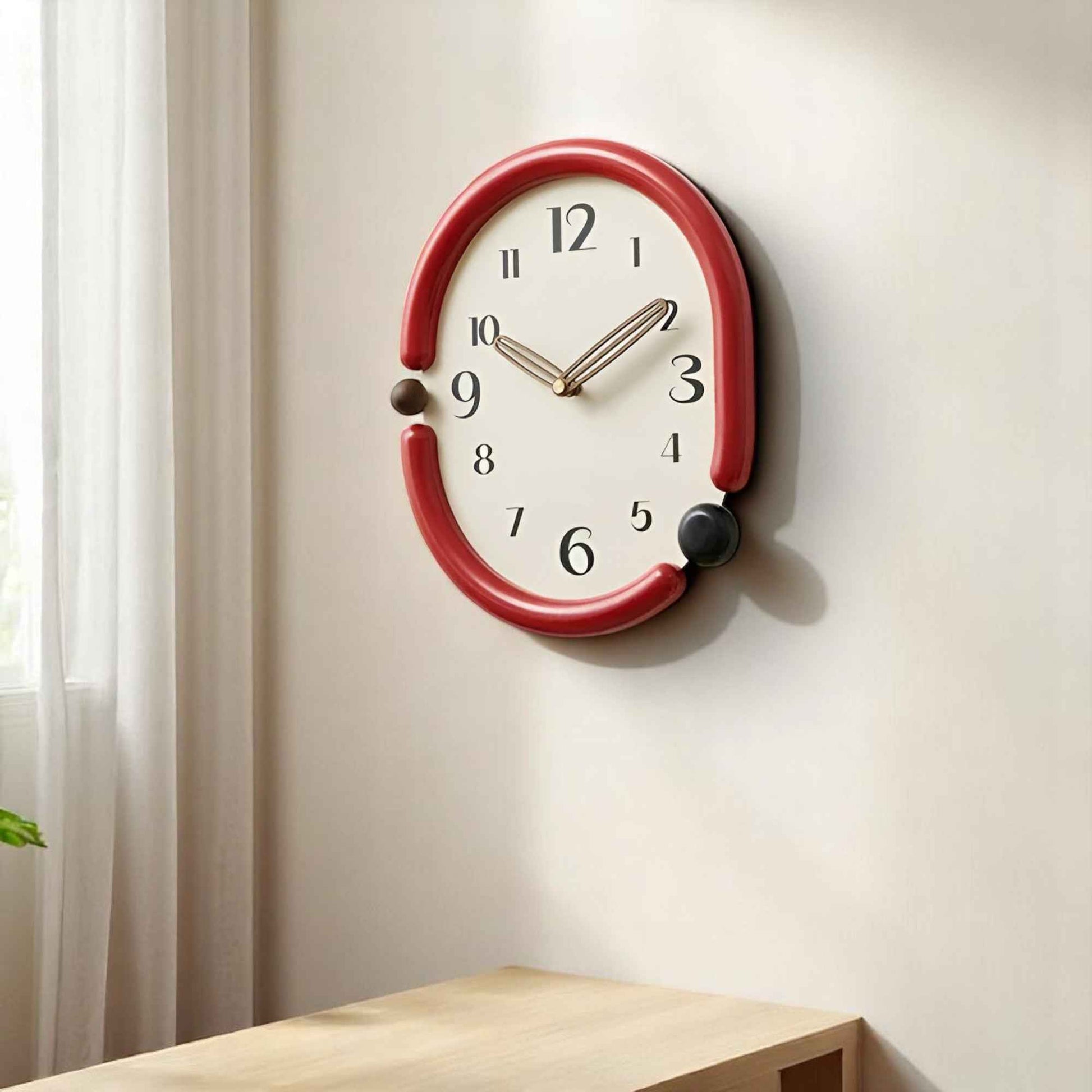 Horloges murales : Horloge Murale Acrylique Minimale au Design Épuré dans de Marche Lino