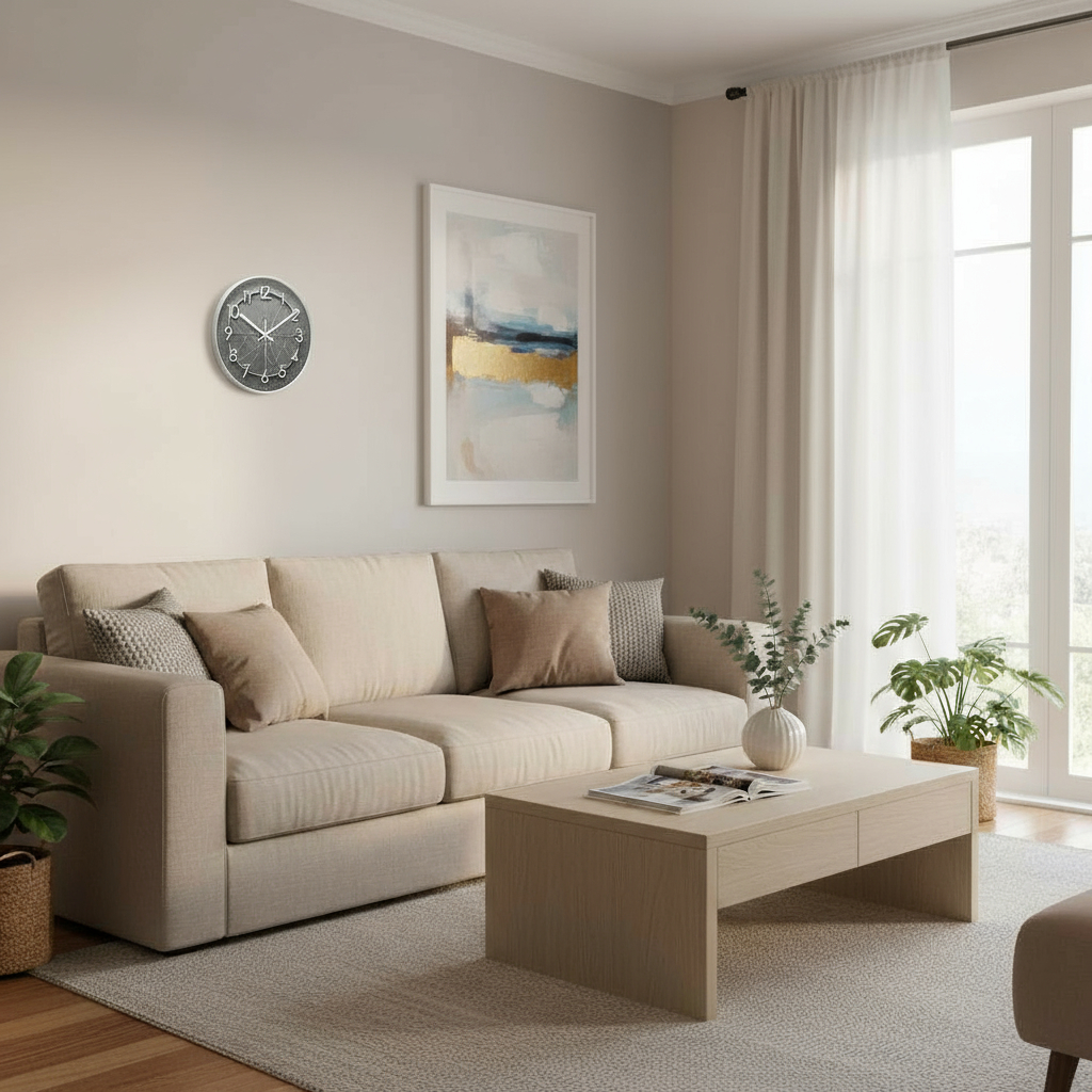 Horloge Murale Design Géométrique Silencieuse