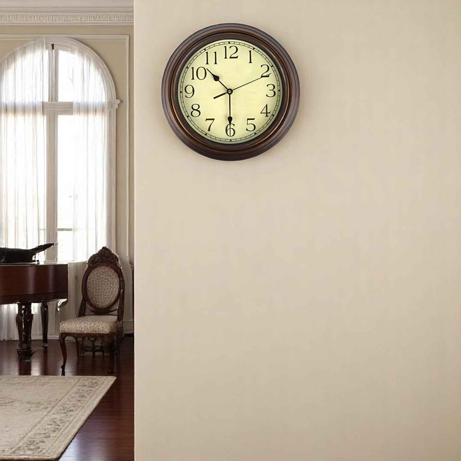 Horloges murales : Horloge Murale Rétro Bois – Élégance et Charme Vintage pour Votre Intérieur dans de Marche Lino