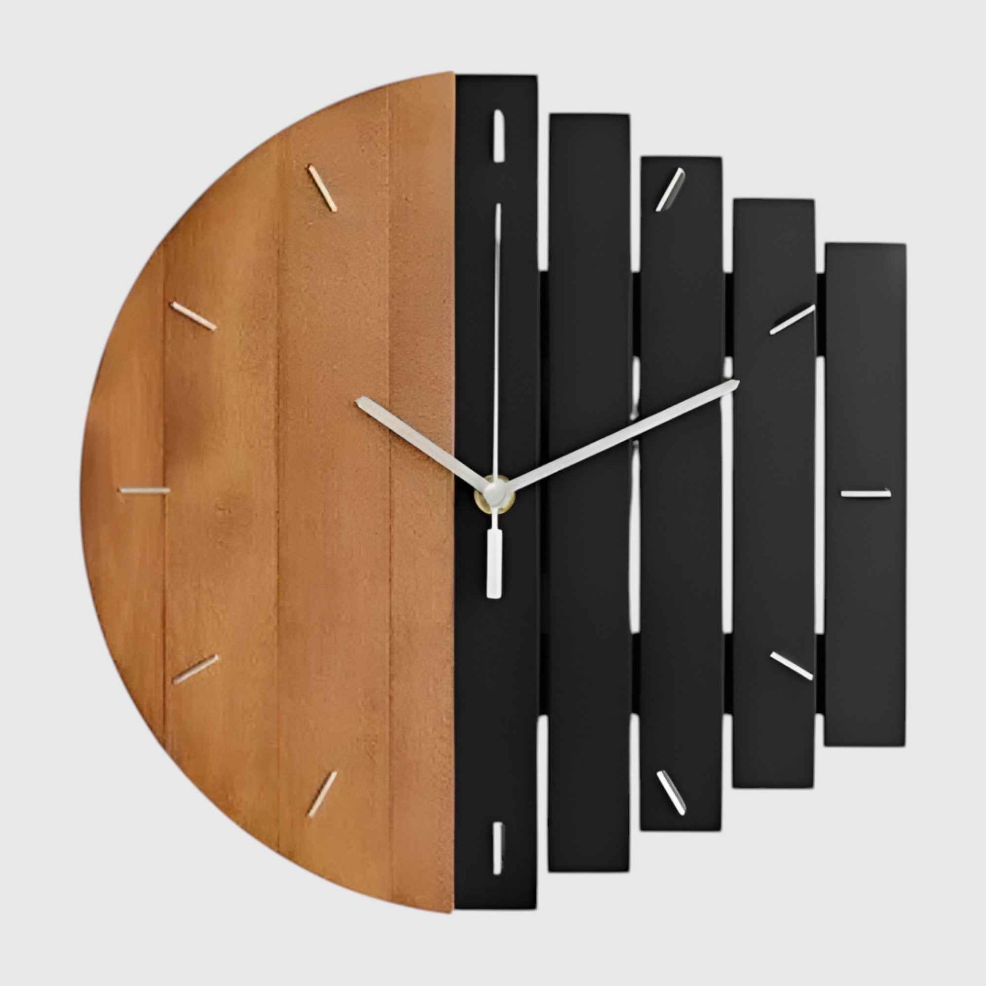 Horloges murales : Grande Horloge Murale en Bois Design Élégante et Moderne dans de Marche Lino