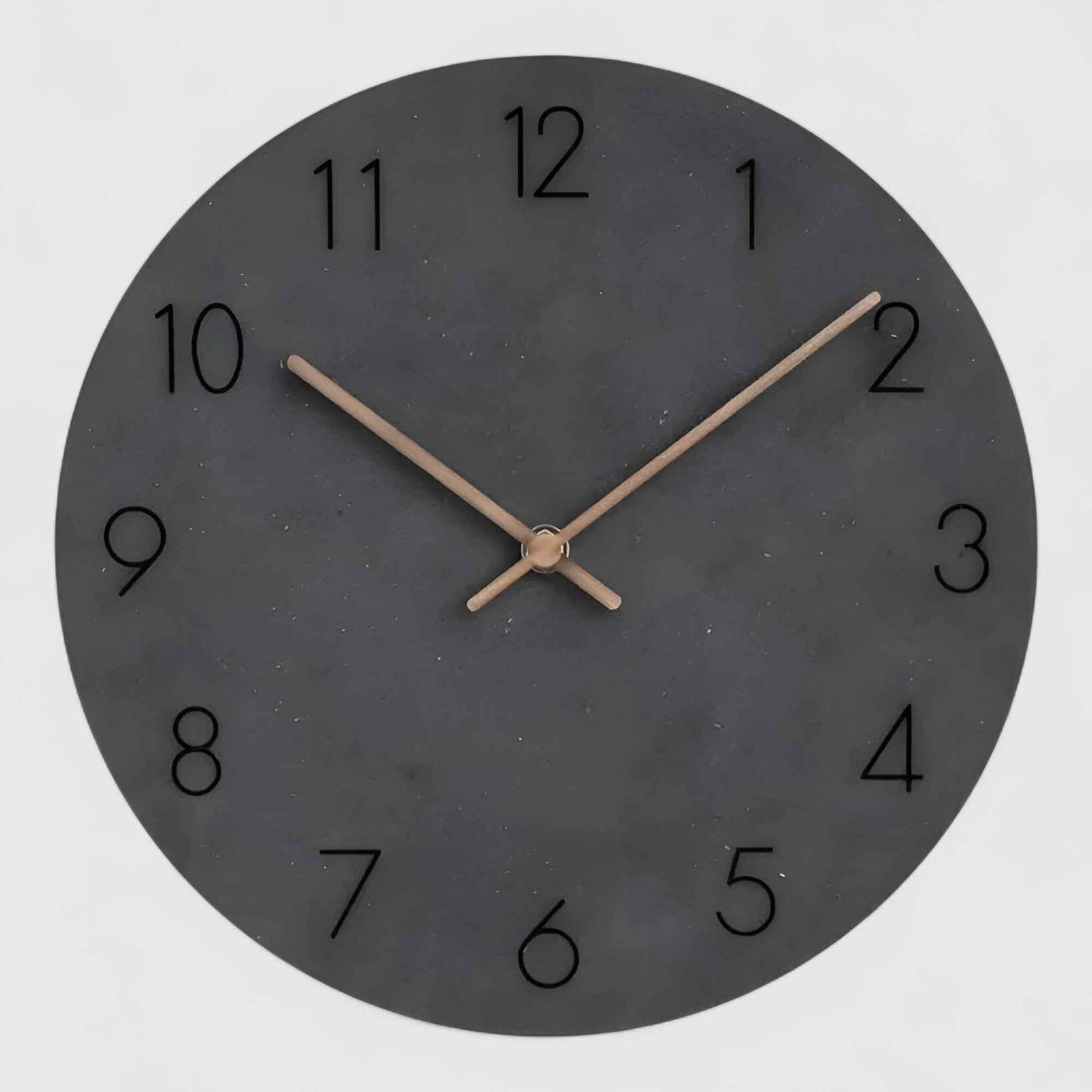 Horloges murales : Horloge Murale Silencieuse en Bois - Design Élégant et Minimaliste 29 cm dans Noir de Marche Lino