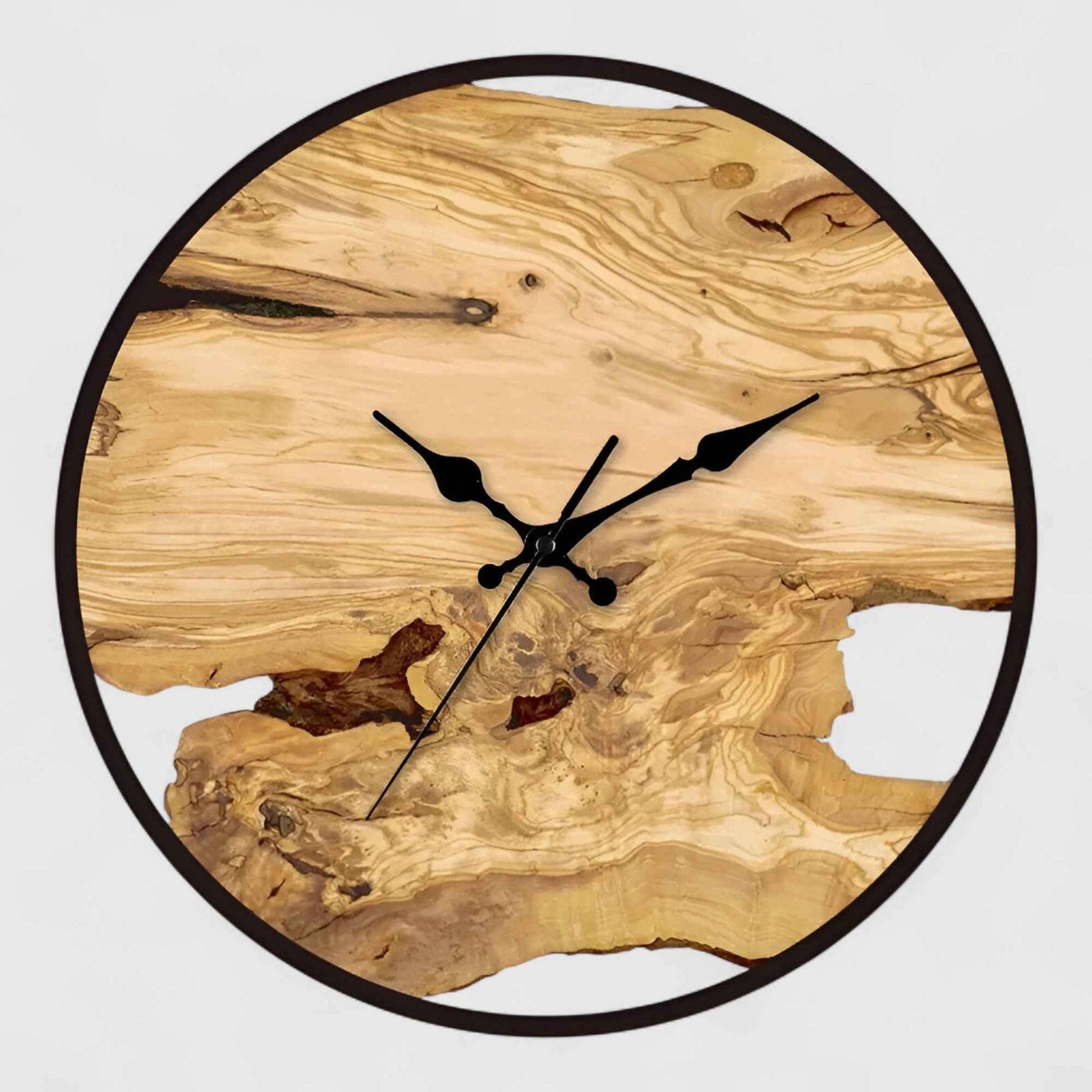 Horloges murales : Horloge Murale Minimaliste Noire 30 cm – Élégante et Moderne dans de Marche Lino
