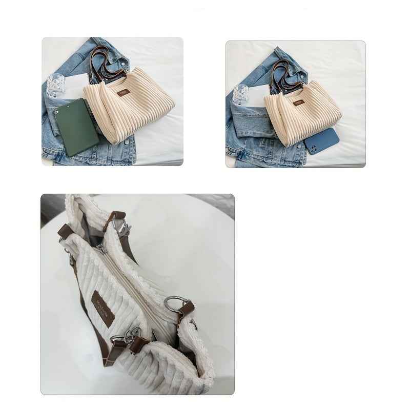 S.F.Y. || Modieuze Corduroy Kettingtas