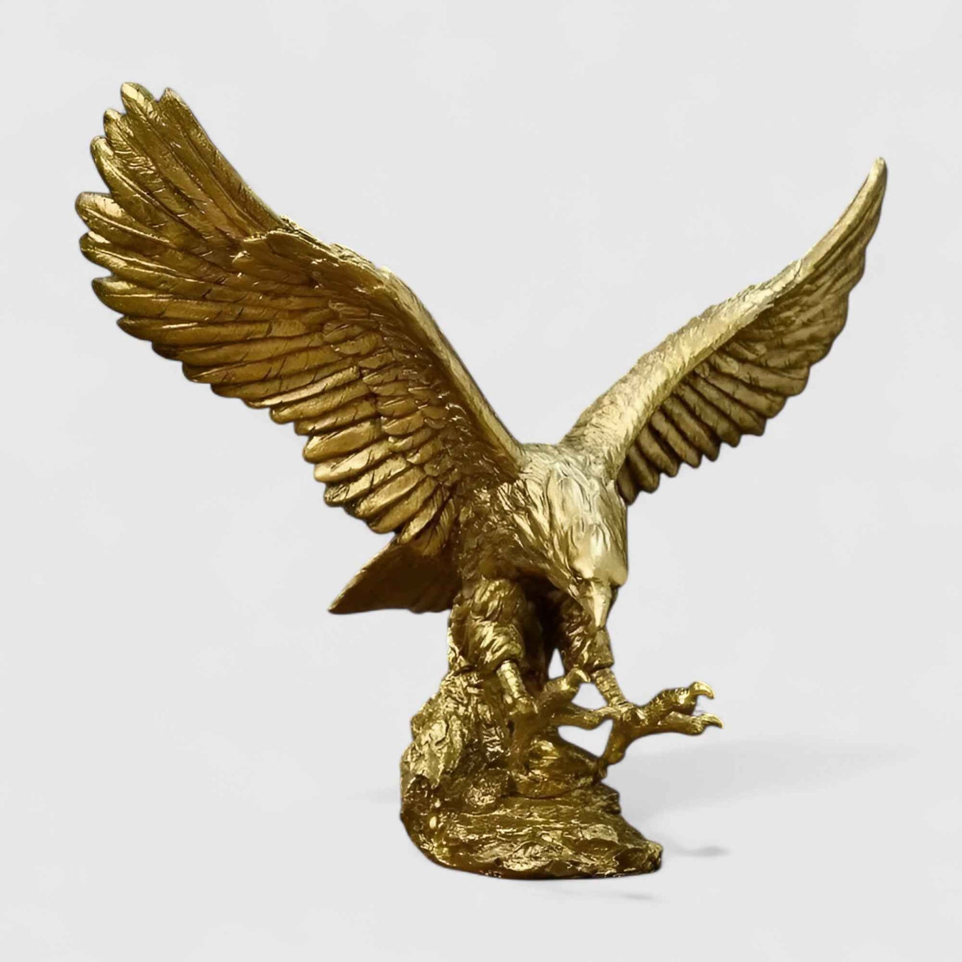 Figurines et statues : Décoration Murale Aigle Doré en Polyresin - Élégance et Originalité dans de Marche Lino