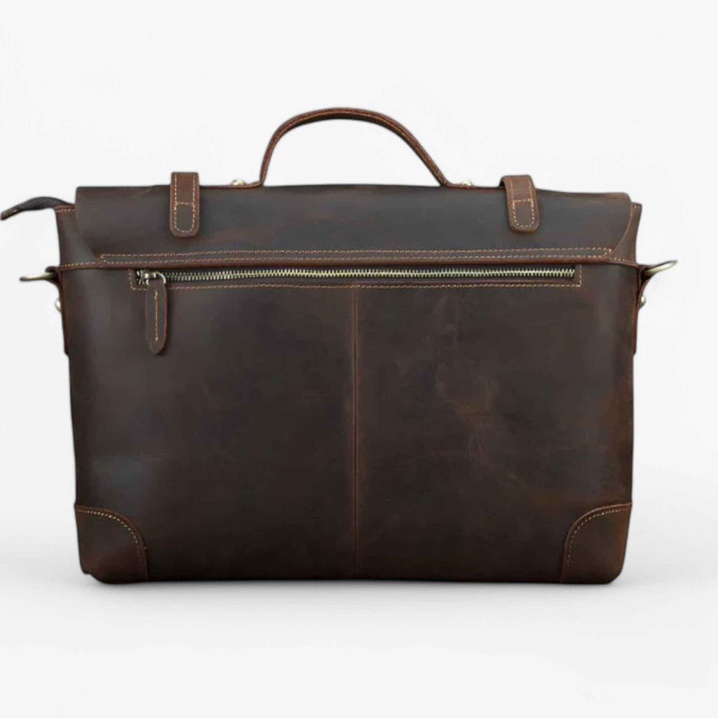 Sac pour ordinateur portable en cuir Or Homme