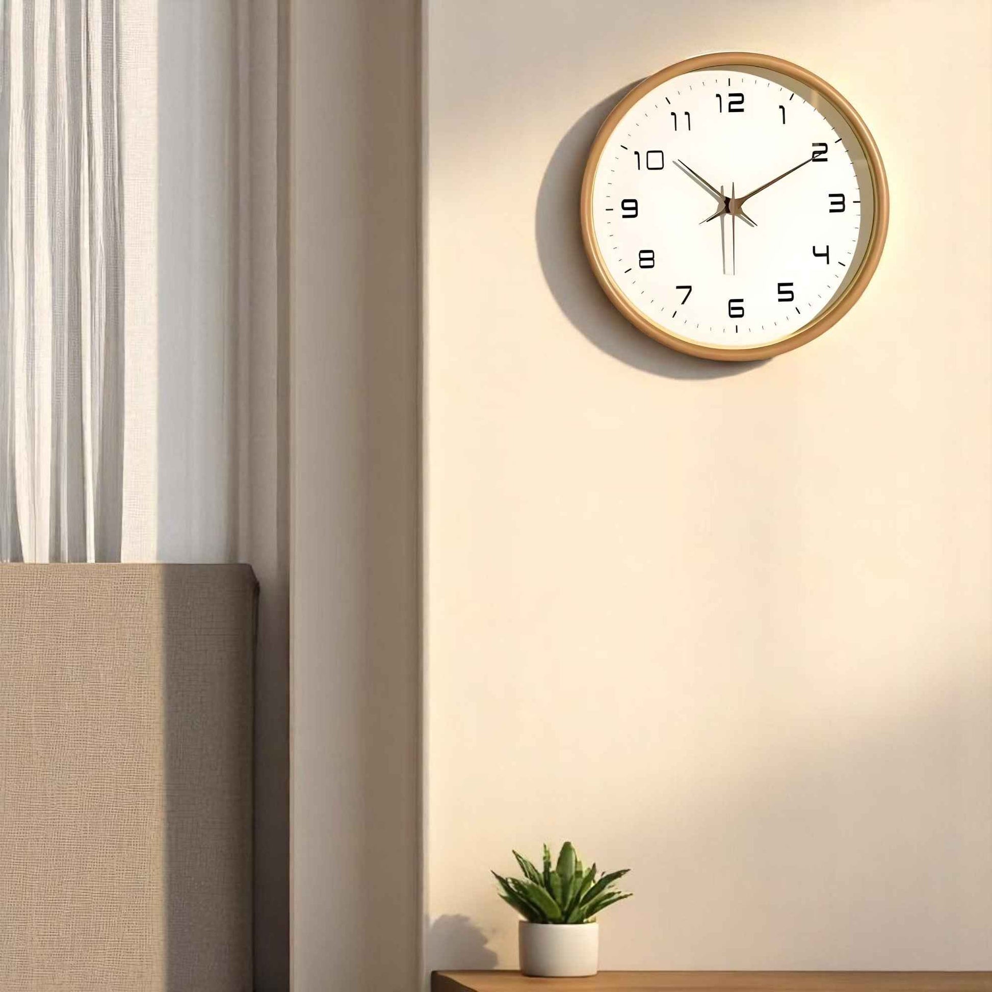 Horloges murales : Horloge Murale Design Bois Élégante dans de Marche Lino