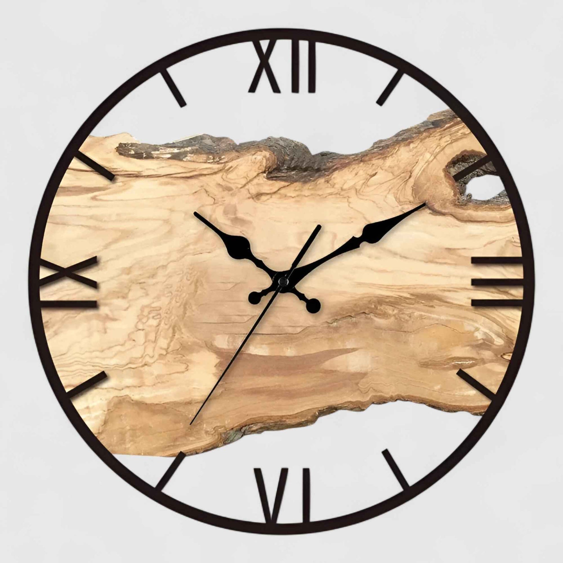 Horloges murales : Horloge Murale Minimaliste Noire 30 cm – Élégante et Moderne dans de Marche Lino