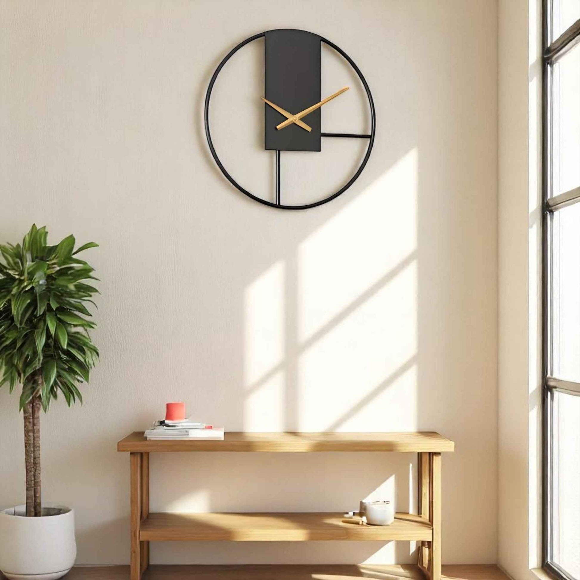 Horloges murales : Horloge Murale Design Métallique dans de Marche Lino