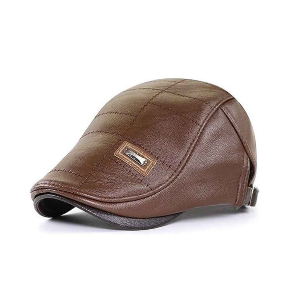 FlatCap™ – Béret en cuir rétro pour hommes, élégant et intemporel (1 acheté, 1 offert)