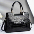 Glänzende Damen-Handtasche aus echtem Leder – Elegant und geräumig