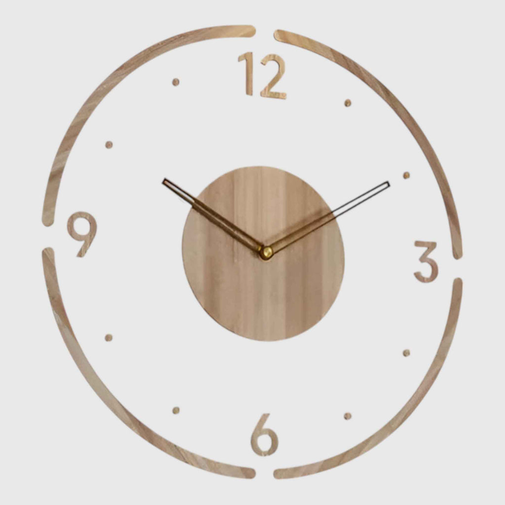 Horloges murales : Horloge Murale Élégante en Acrylique et Bois au Design Moderne dans de Marche Lino