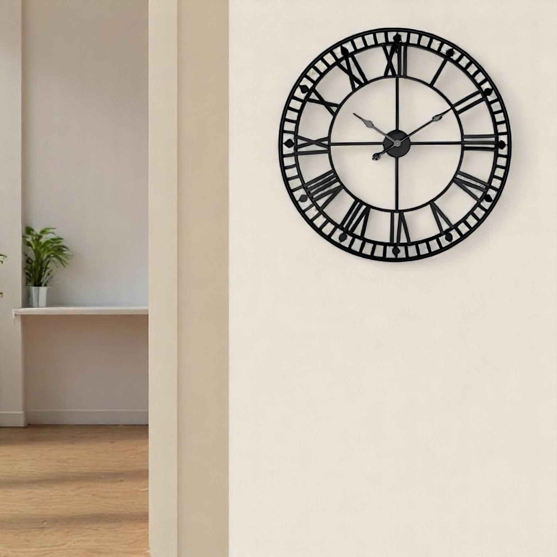 Horloges murales : Horloge Murale Vintage Métal Design Rétro dans de Marche Lino