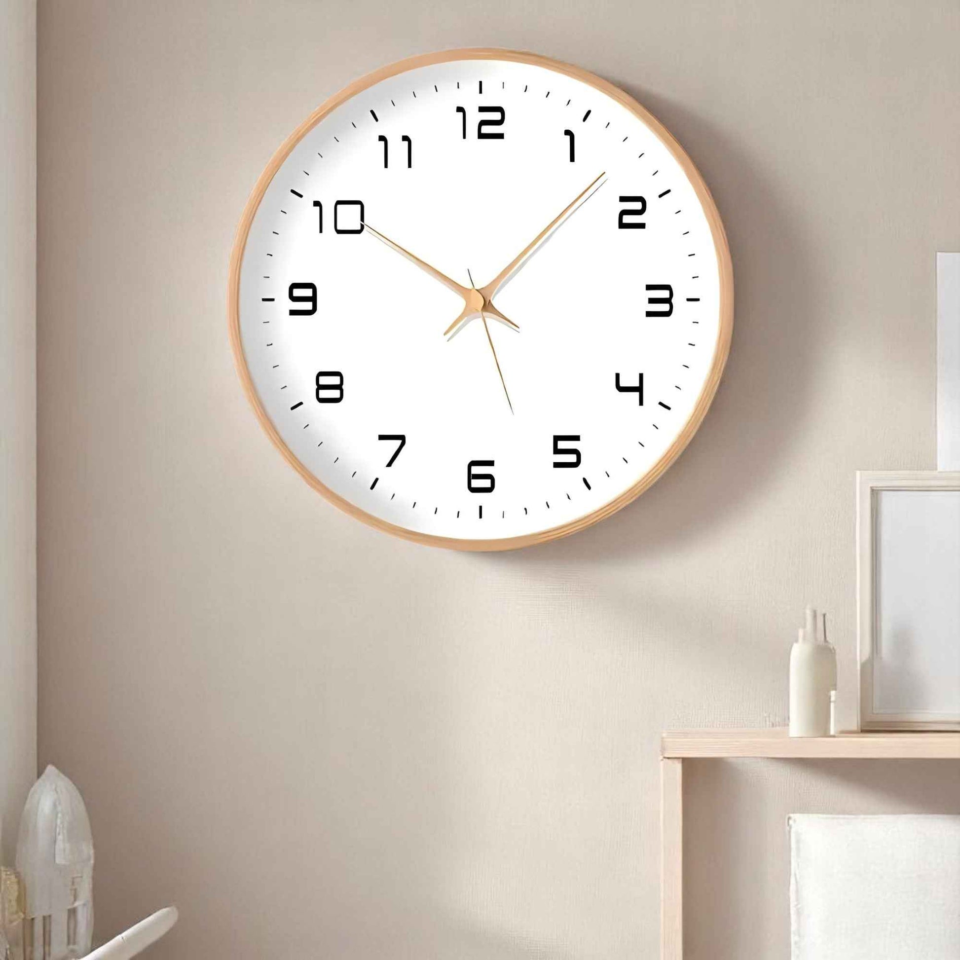 Horloges murales : Horloge Murale Design Bois Élégante dans de Marche Lino