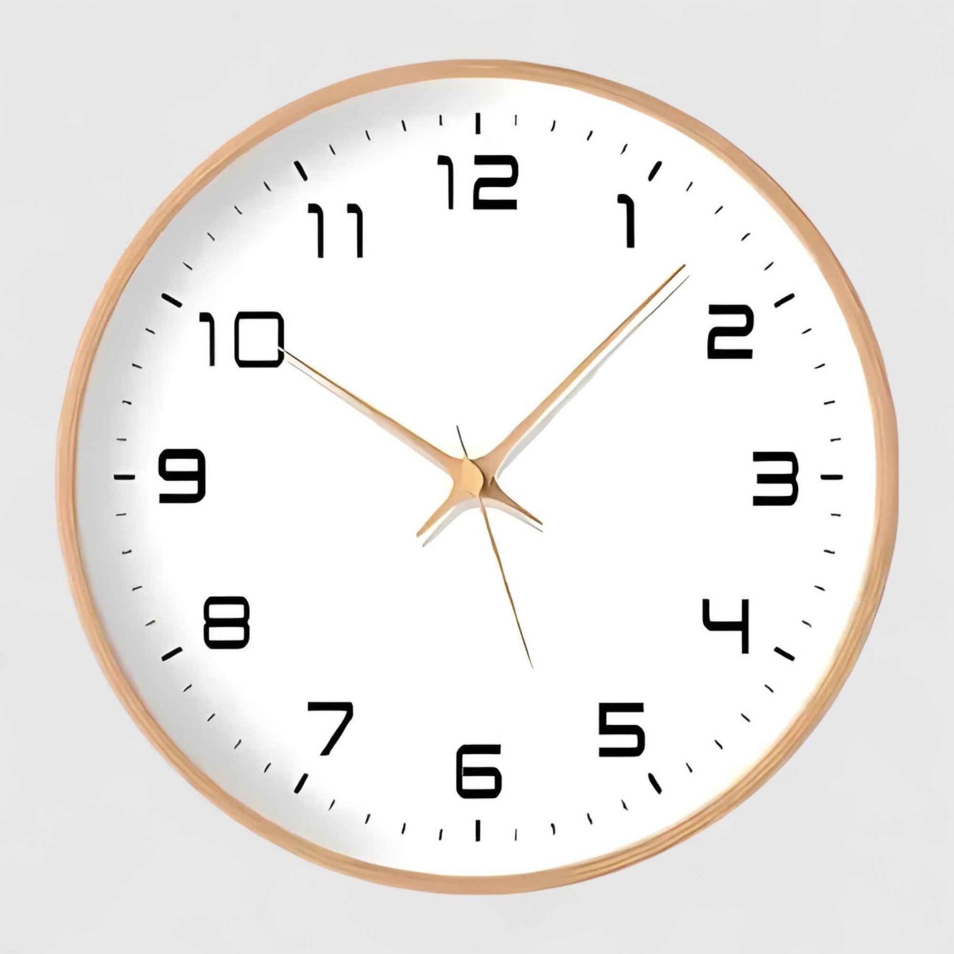 Horloges murales : Horloge Murale Design Bois Élégante dans Bois de Marche Lino