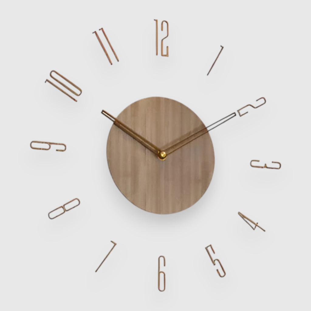 Horloges murales : Horloge Murale Élégante en Acrylique et Bois au Design Moderne dans B de Marche Lino