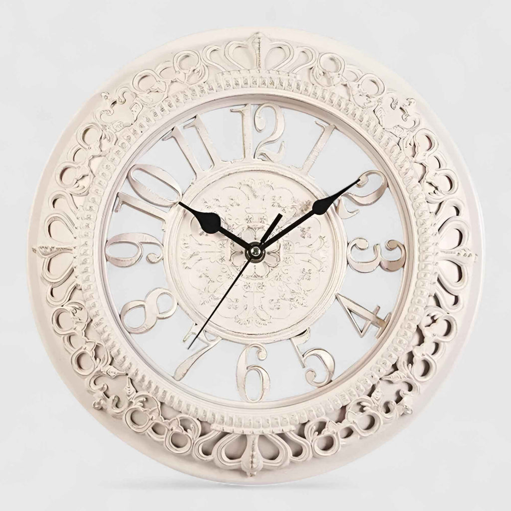 Horloges murales : Horloge Murale en Acrylique Quartz Moderne et Élégante dans Blanc de Marche Lino