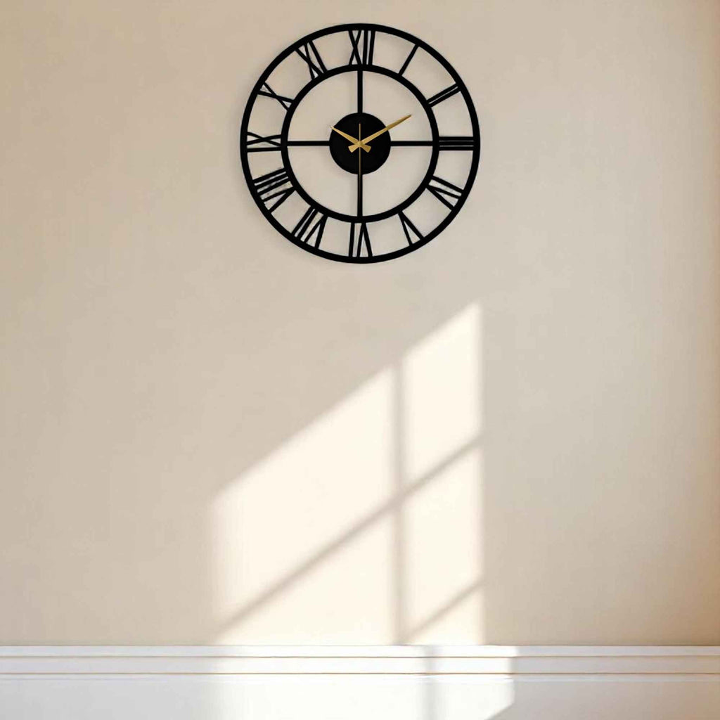 Horloges murales : Horloge Murale Vintage Métal Design Rétro dans de Marche Lino
