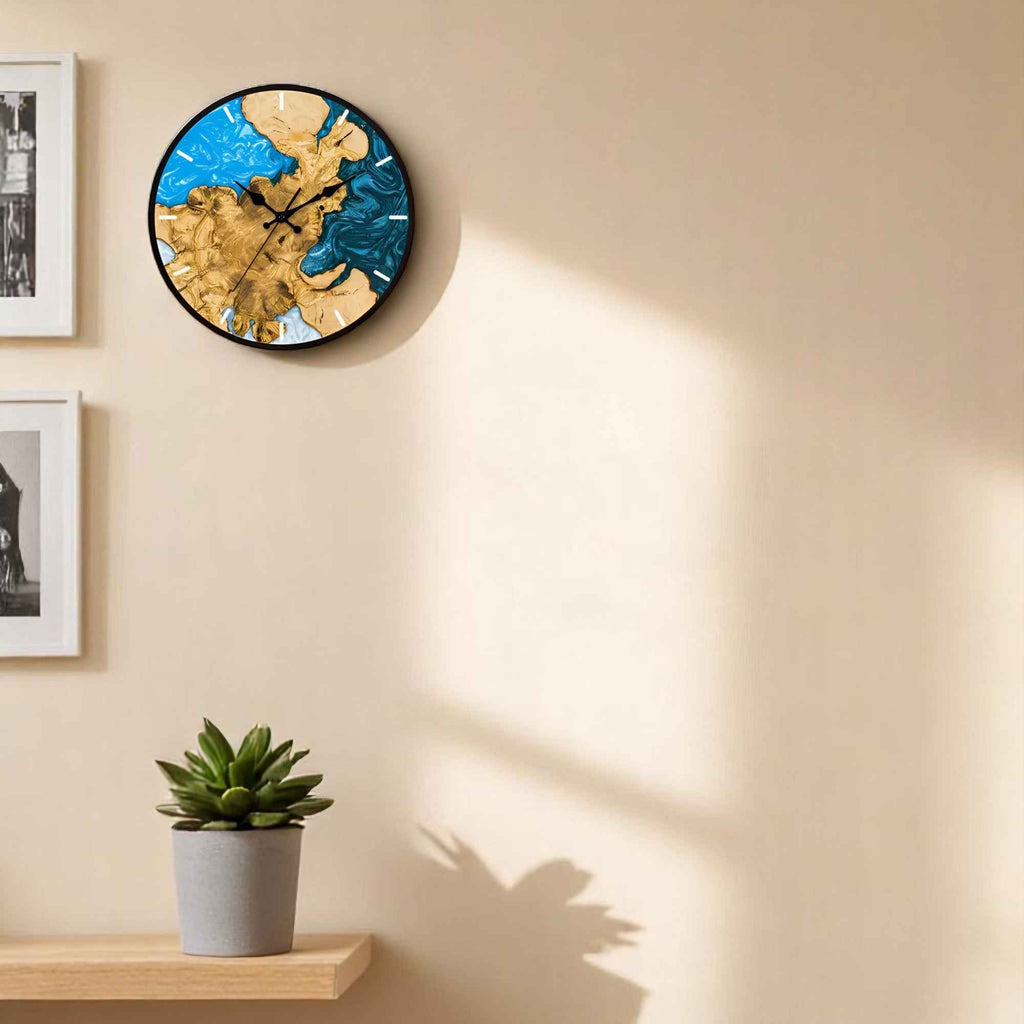Horloges murales : Horloge Murale Minimaliste Noire 30 cm – Élégante et Moderne dans de Marche Lino