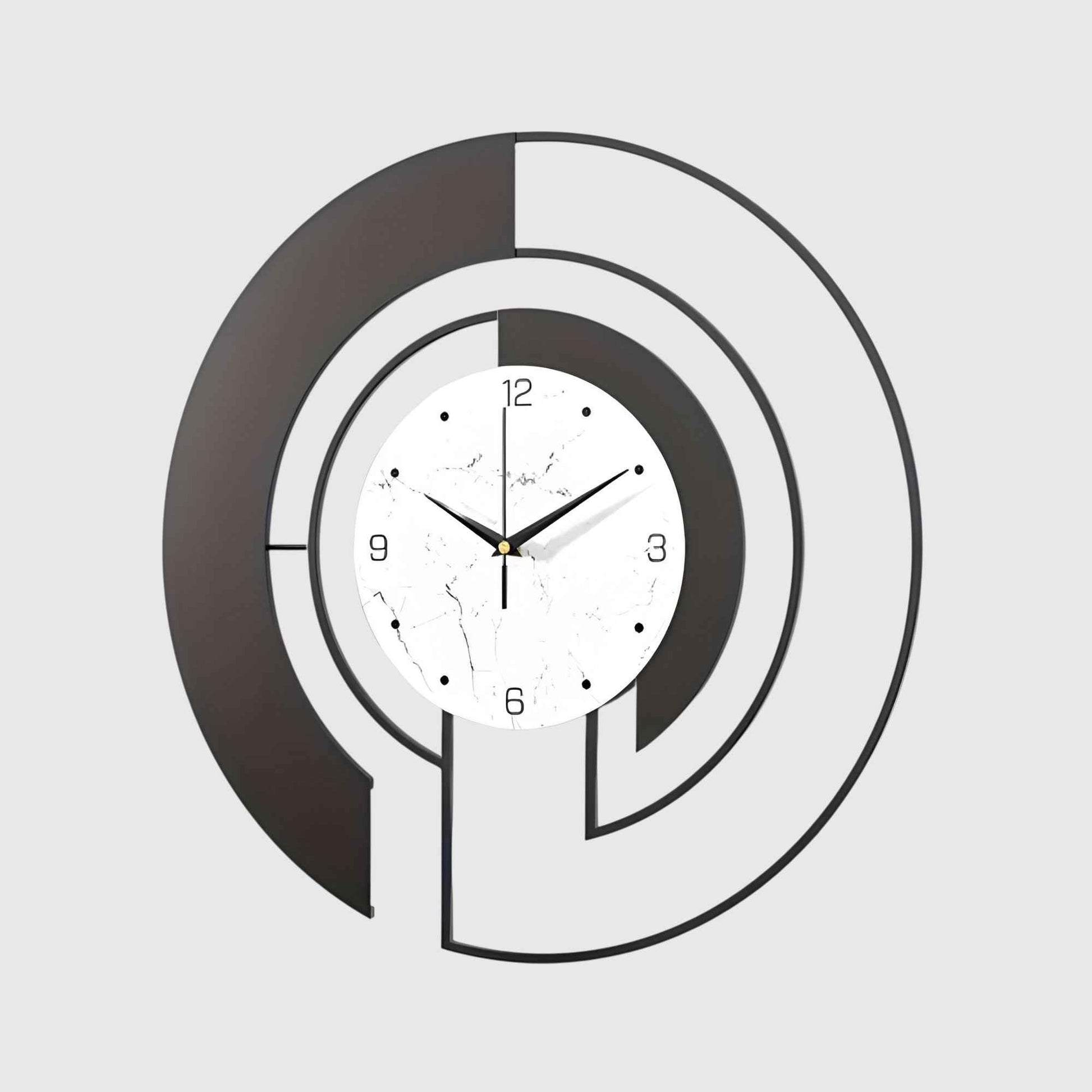 Horloges murales : Horloge Murale Silencieuse en Métal au Design Élégant dans de Marche Lino