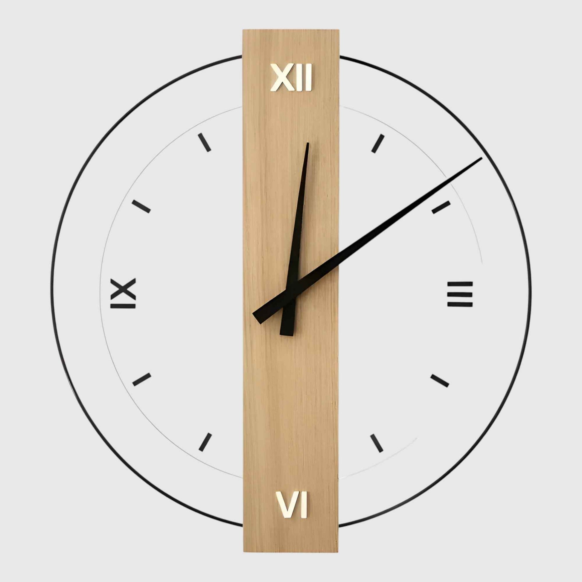 Horloges murales : Horloge Murale en Bois Design Élégante et Moderne dans A de Marche Lino