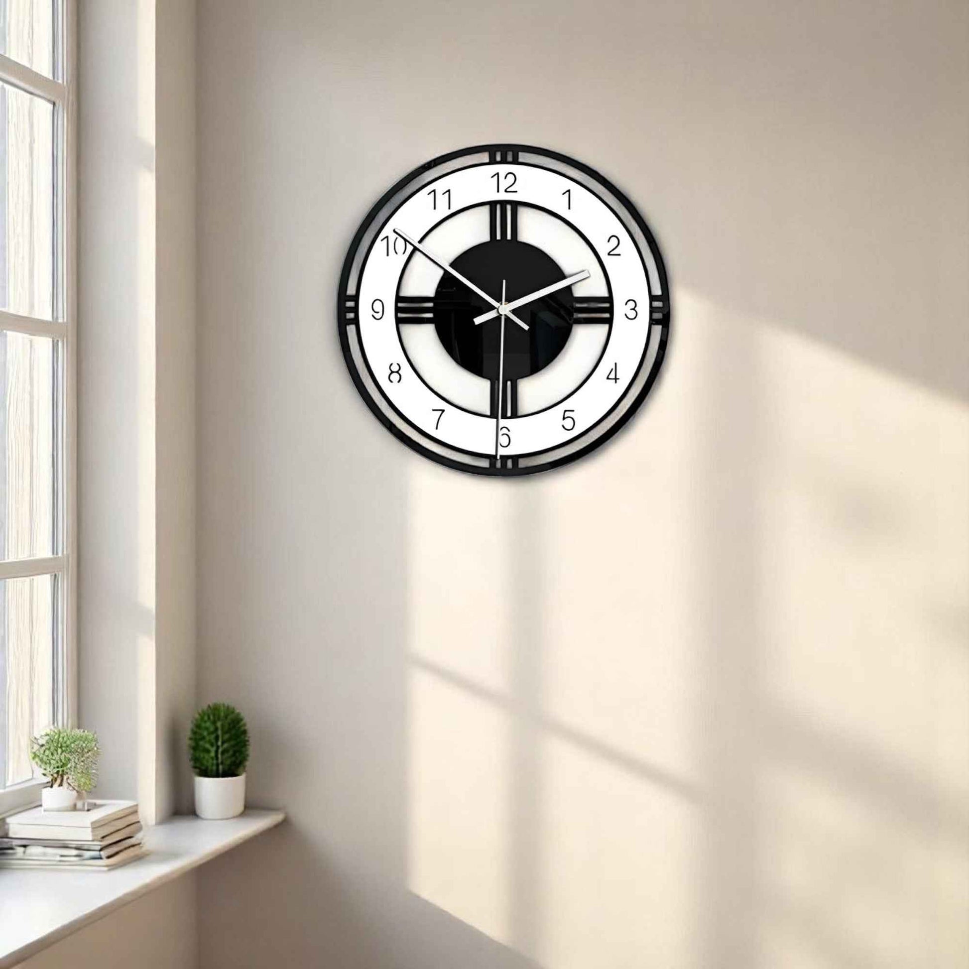 Horloges murales : Horloge Murale Acrylique Minimaliste Moderne pour une Décoration Intérieure Élégante dans de Marche Lino