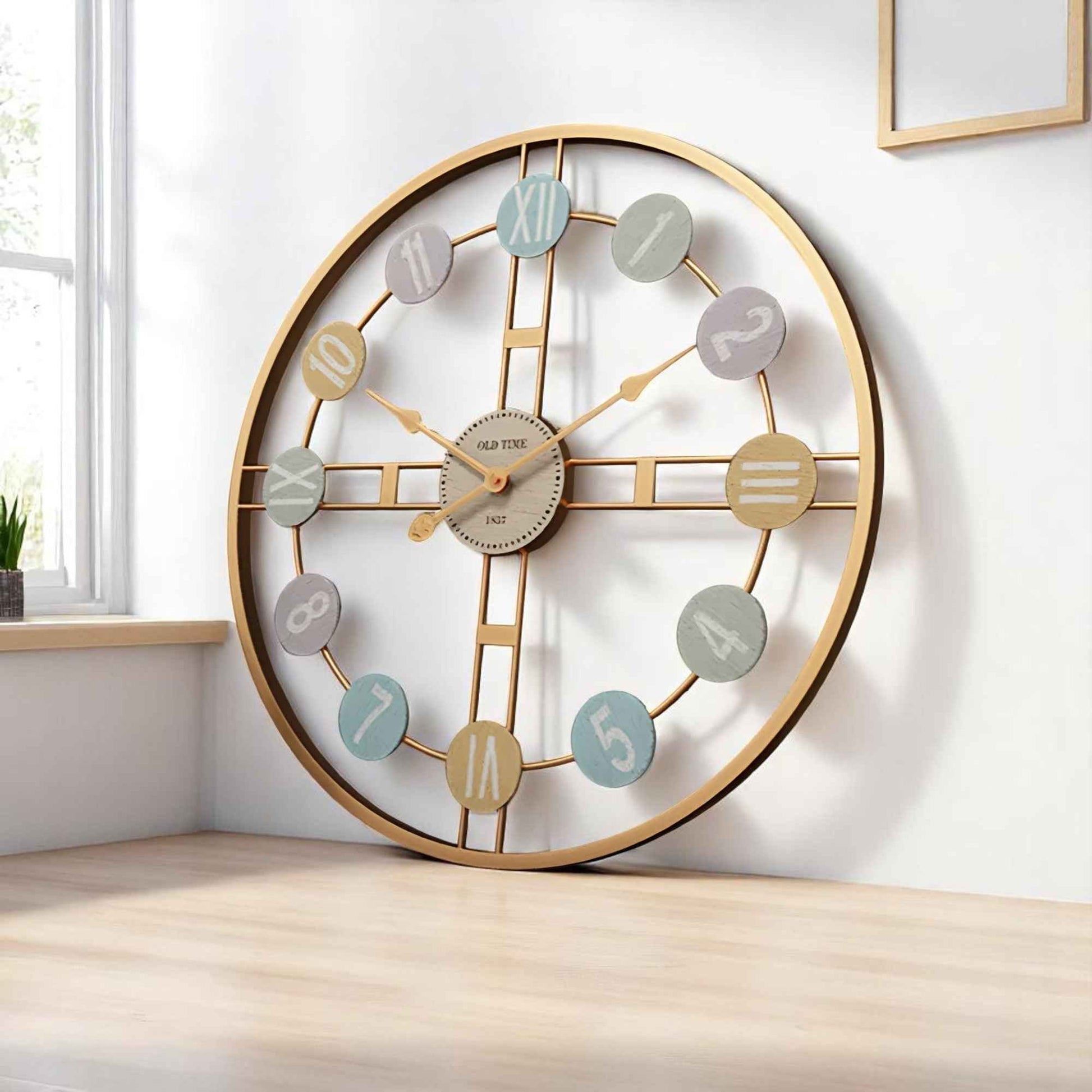 Horloges murales : Grande Horloge Murale Design Métal Moderne pour un Décor Élégant dans de Marche Lino