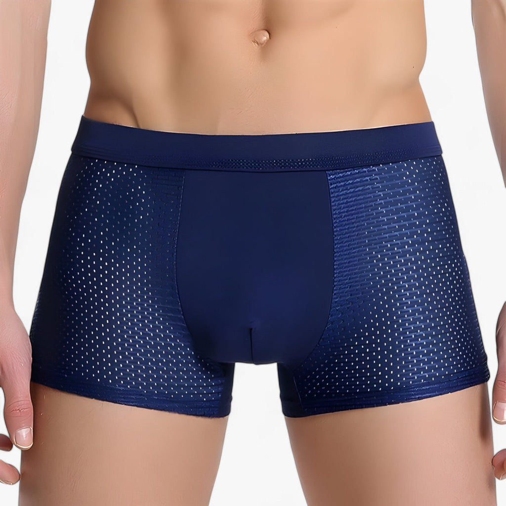 Boxer en Bambou pour Homme (lot de 10) Noir/Gris - Respirant, Confortable et Hypoallergénique