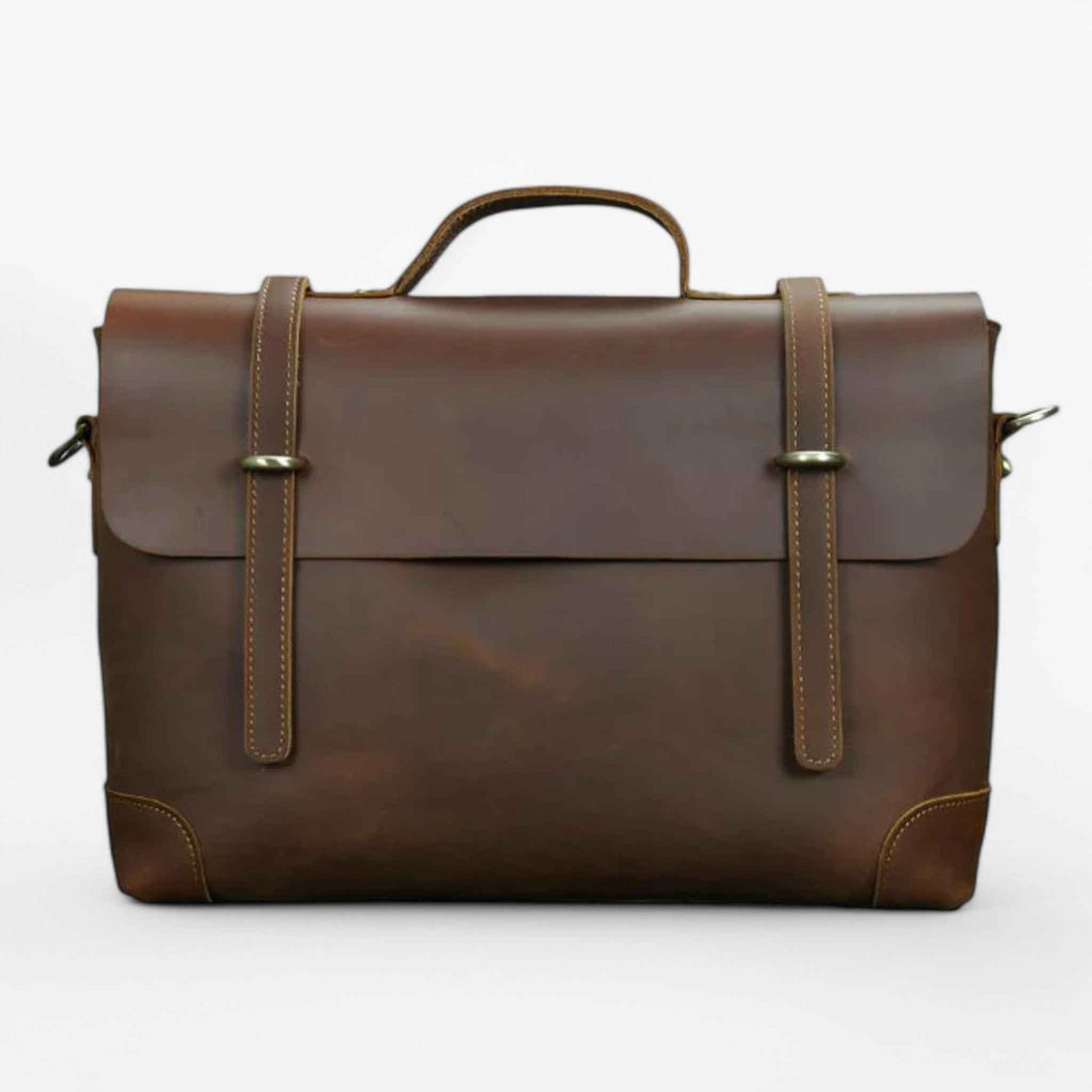 Sac pour ordinateur portable en cuir Or Homme