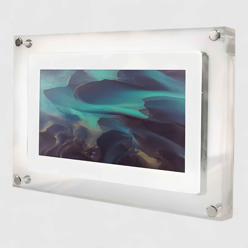 Cadres photo numériques : Cadre Photo Numérique en Verre dans de Marche Lino