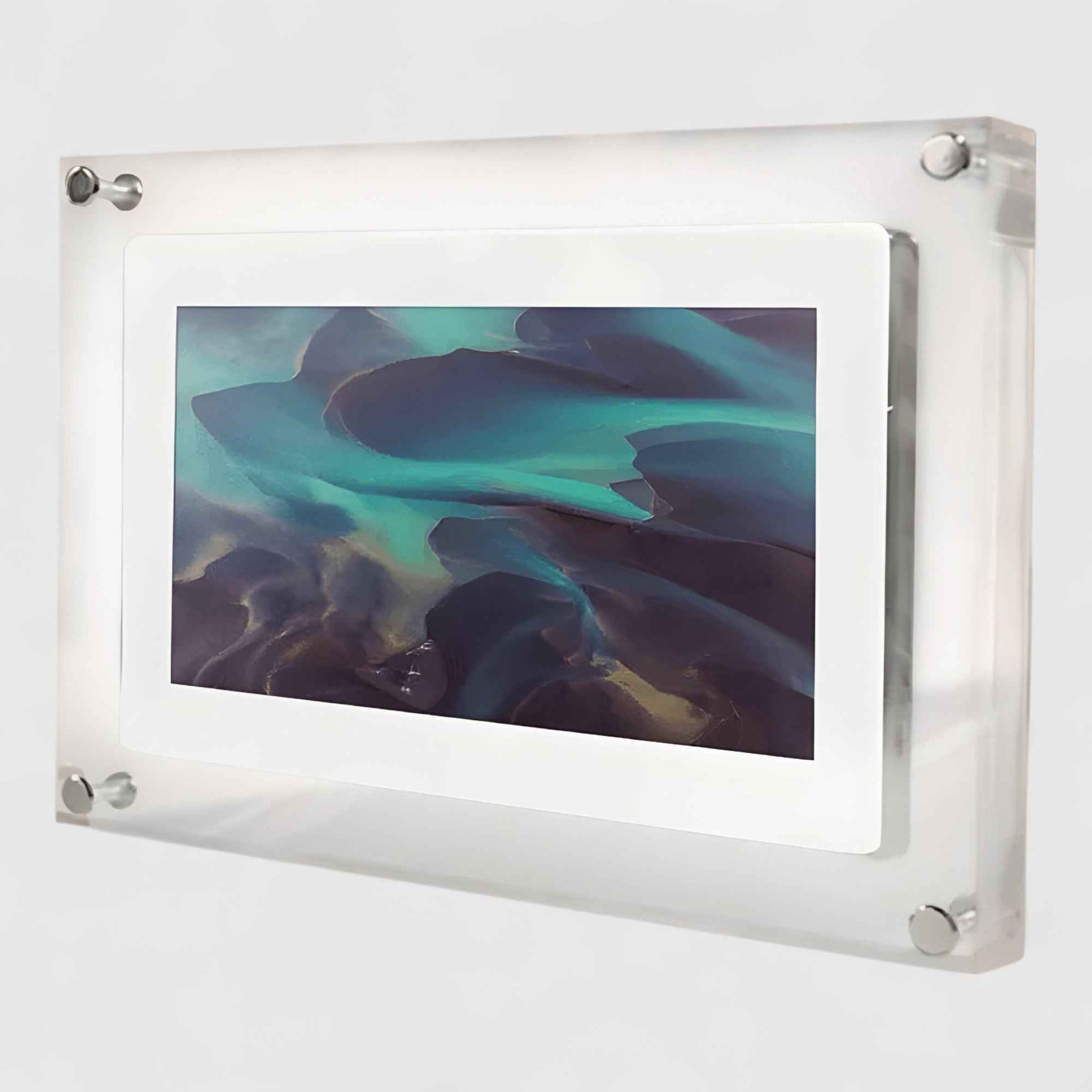 Cadres photo numériques : Cadre Photo Numérique en Verre dans de Marche Lino
