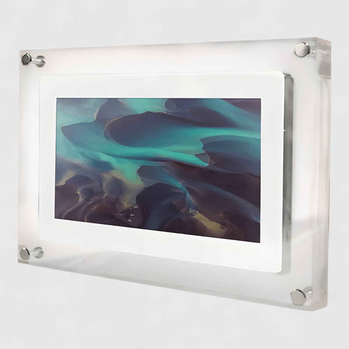Cadres photo numériques : Cadre Photo Numérique en Verre dans de Marche Lino