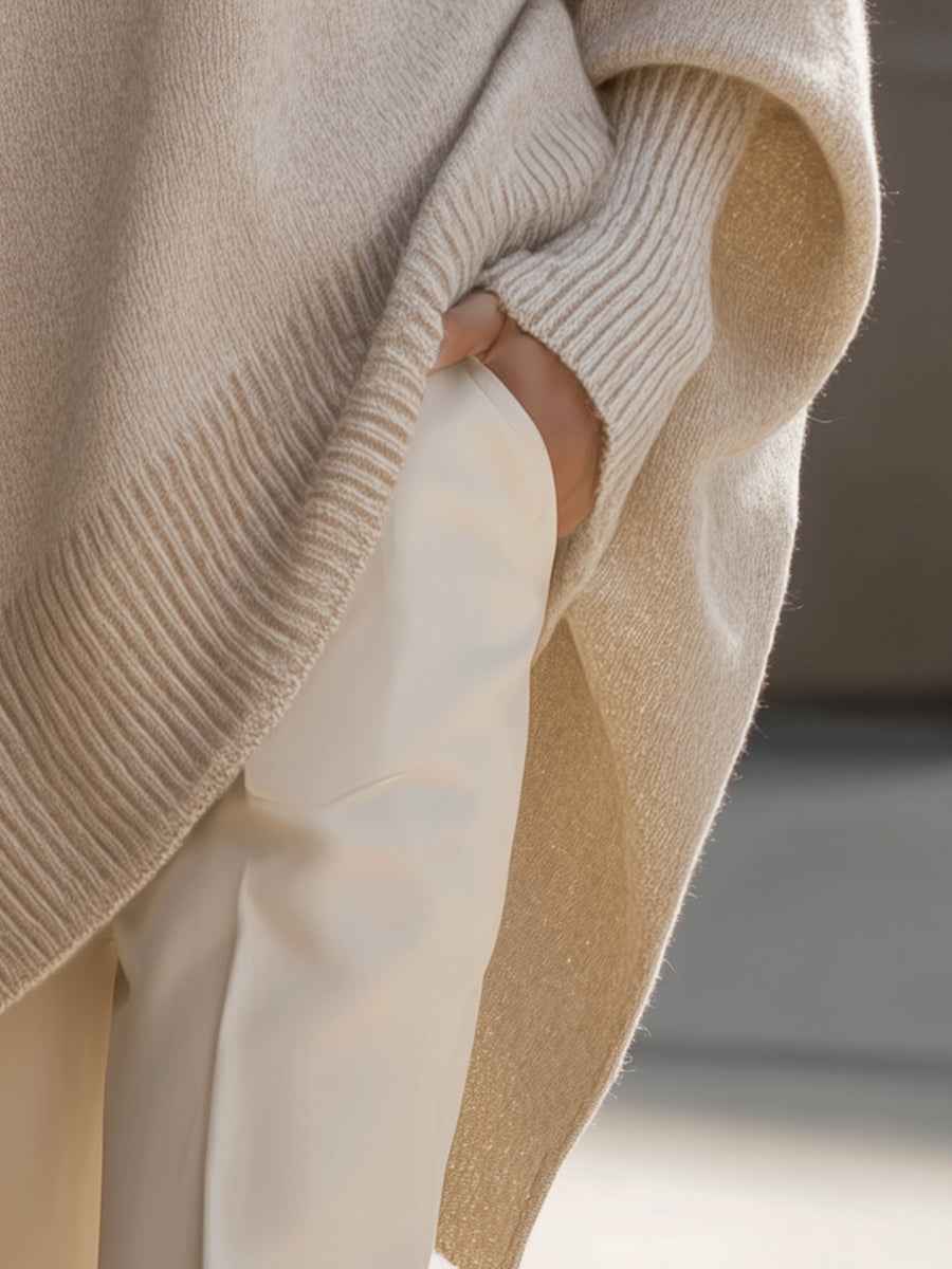 Mandy – Poncho oversize : Élégance stylée et sans effort