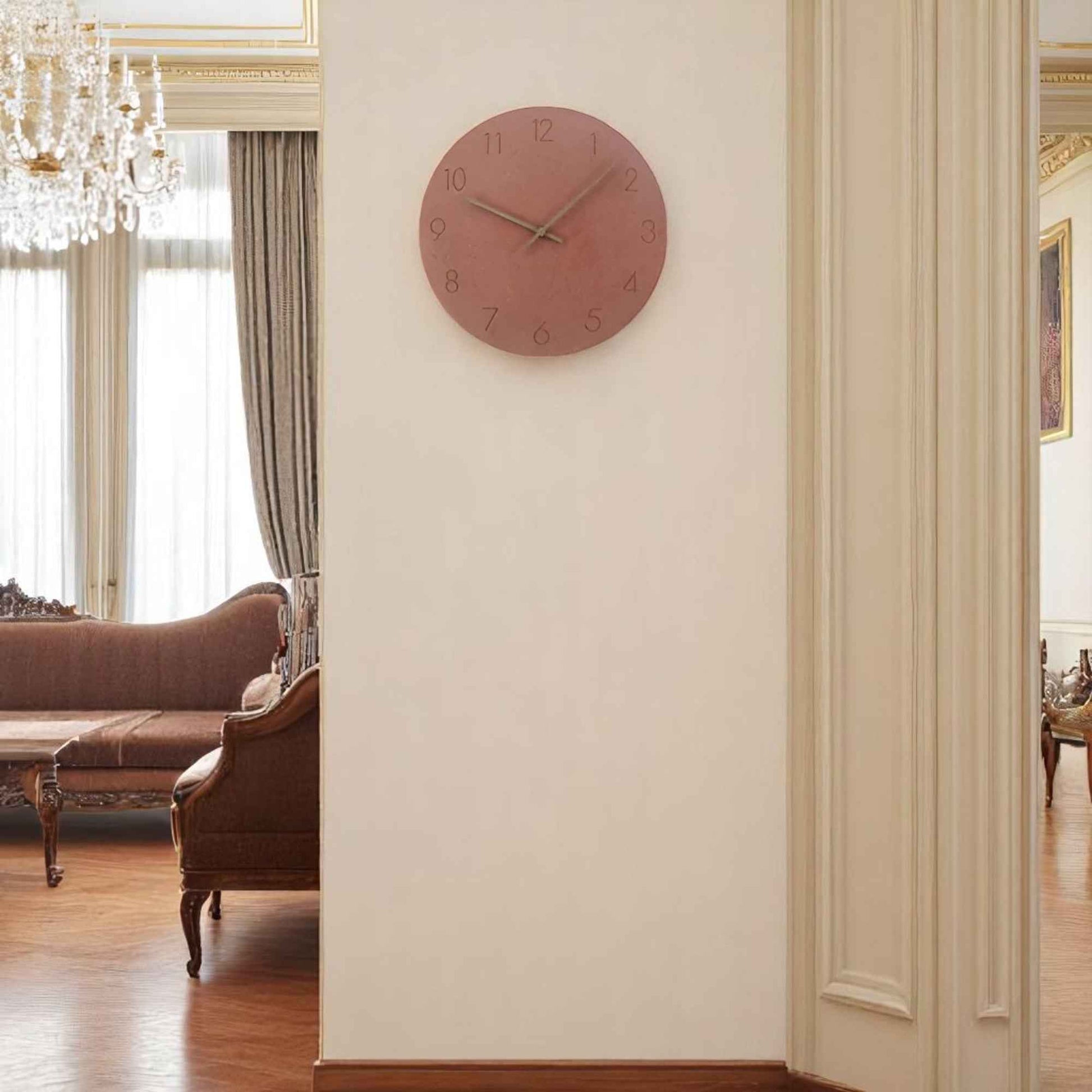 Horloges murales : Horloge Murale Silencieuse en Bois - Design Élégant et Minimaliste 29 cm dans de Marche Lino