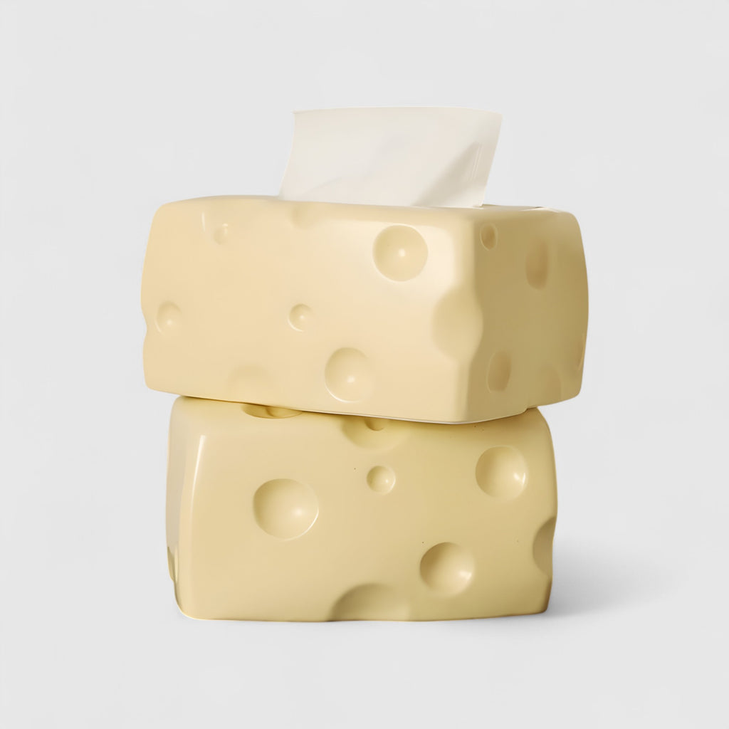 Accessoires décoratifs : Boîte à Tissus en Plastique 3D Fromage Créative dans de Marche Lino