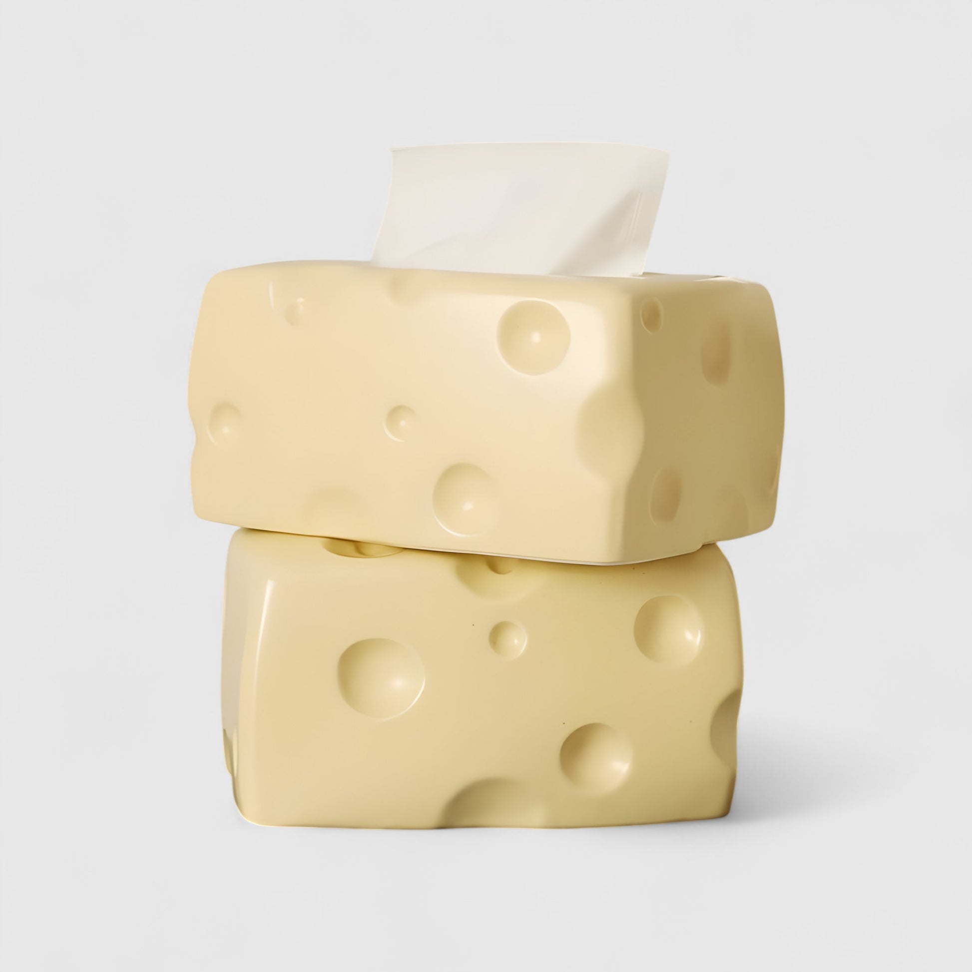 Accessoires décoratifs : Boîte à Tissus en Plastique 3D Fromage Créative dans de Marche Lino