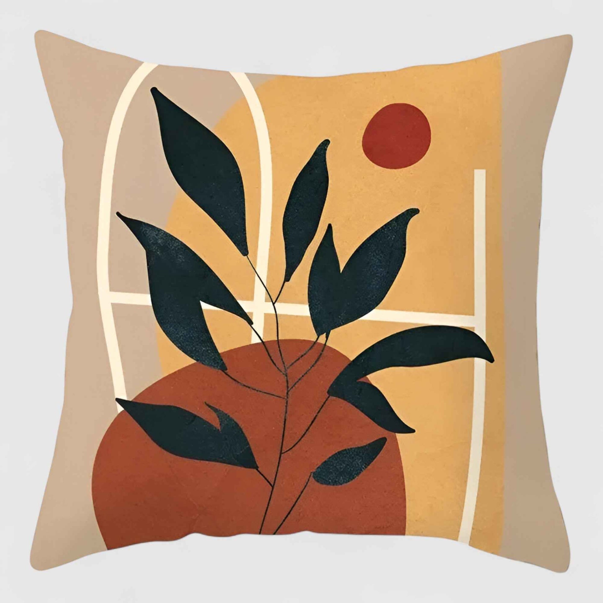 Housses de coussin : Housse de Coussin 40x40 en Tissu Naturel Végétal dans 9 de Marche Lino