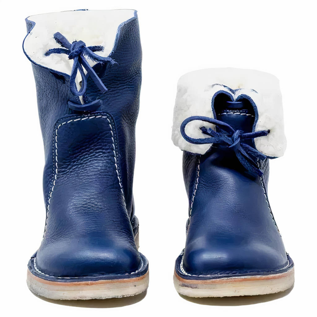 Botas de media caña de cuero casuales y elegantes para mujer, para estilo y comodidad diarios