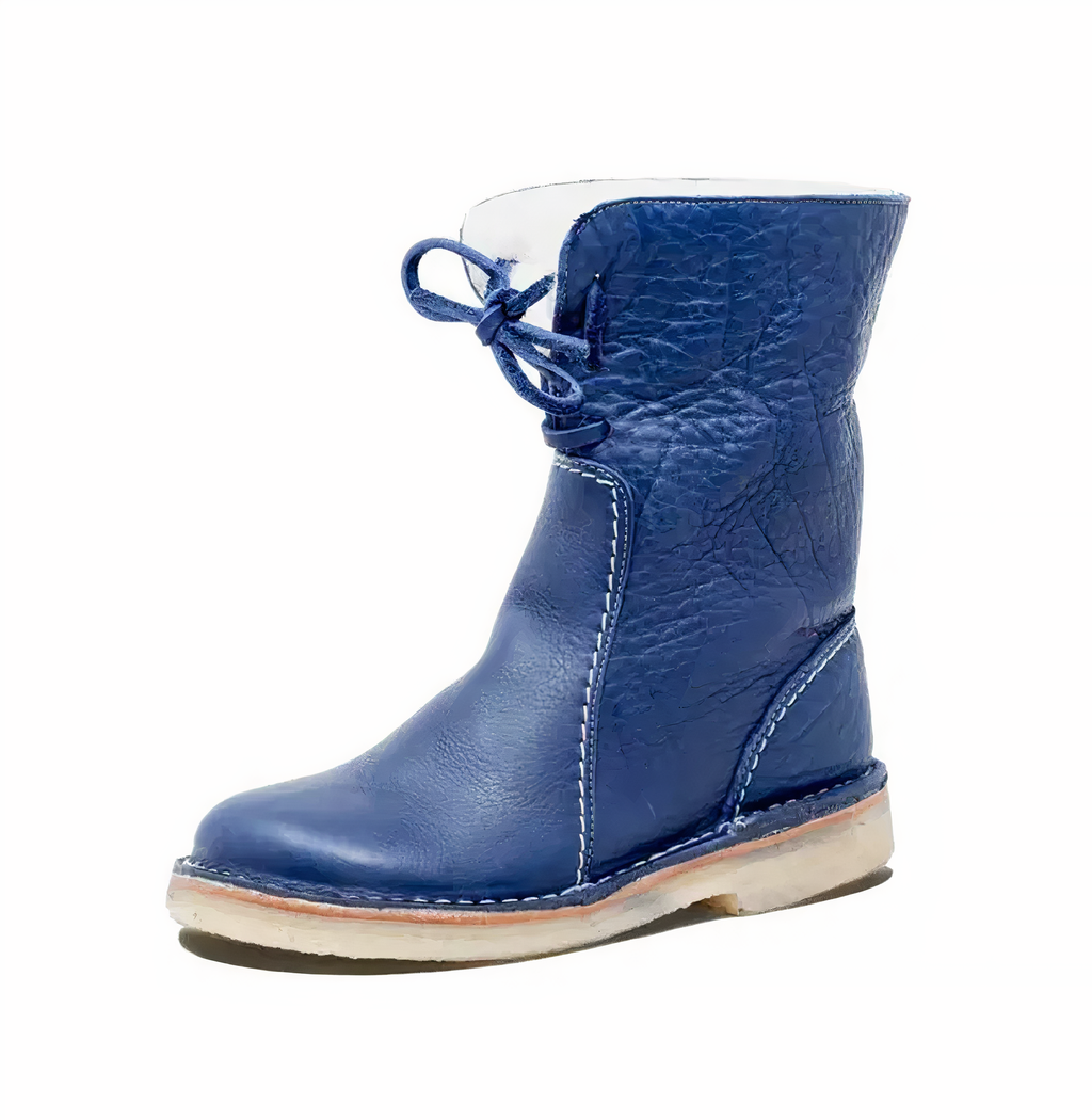 Botas de media caña de cuero casuales y elegantes para mujer, para estilo y comodidad diarios