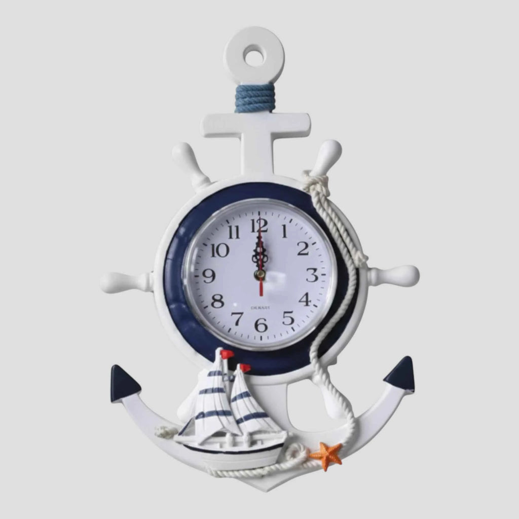 Horloge Murale Décorative en Forme d’Ancre