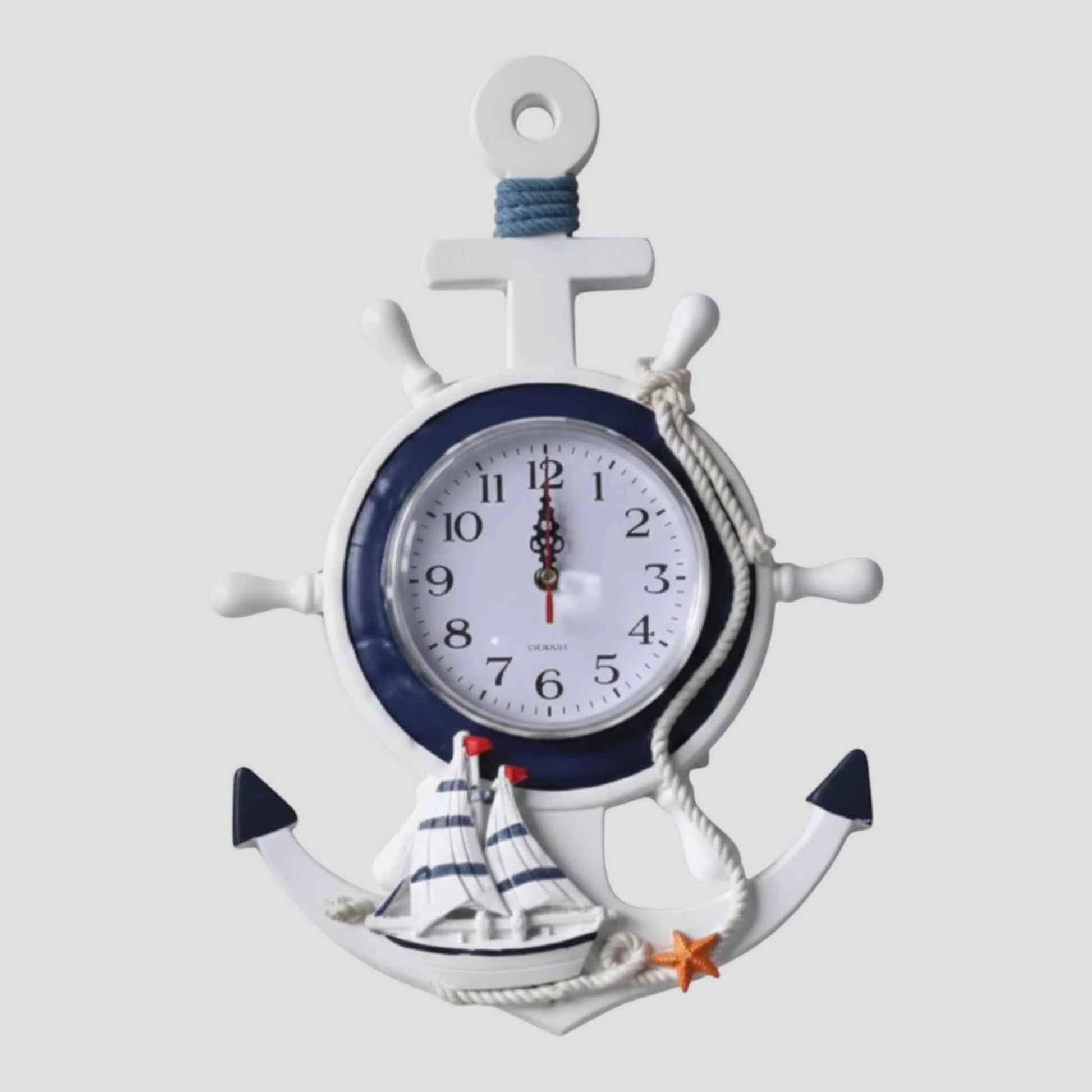 Horloge Murale Décorative en Forme d’Ancre