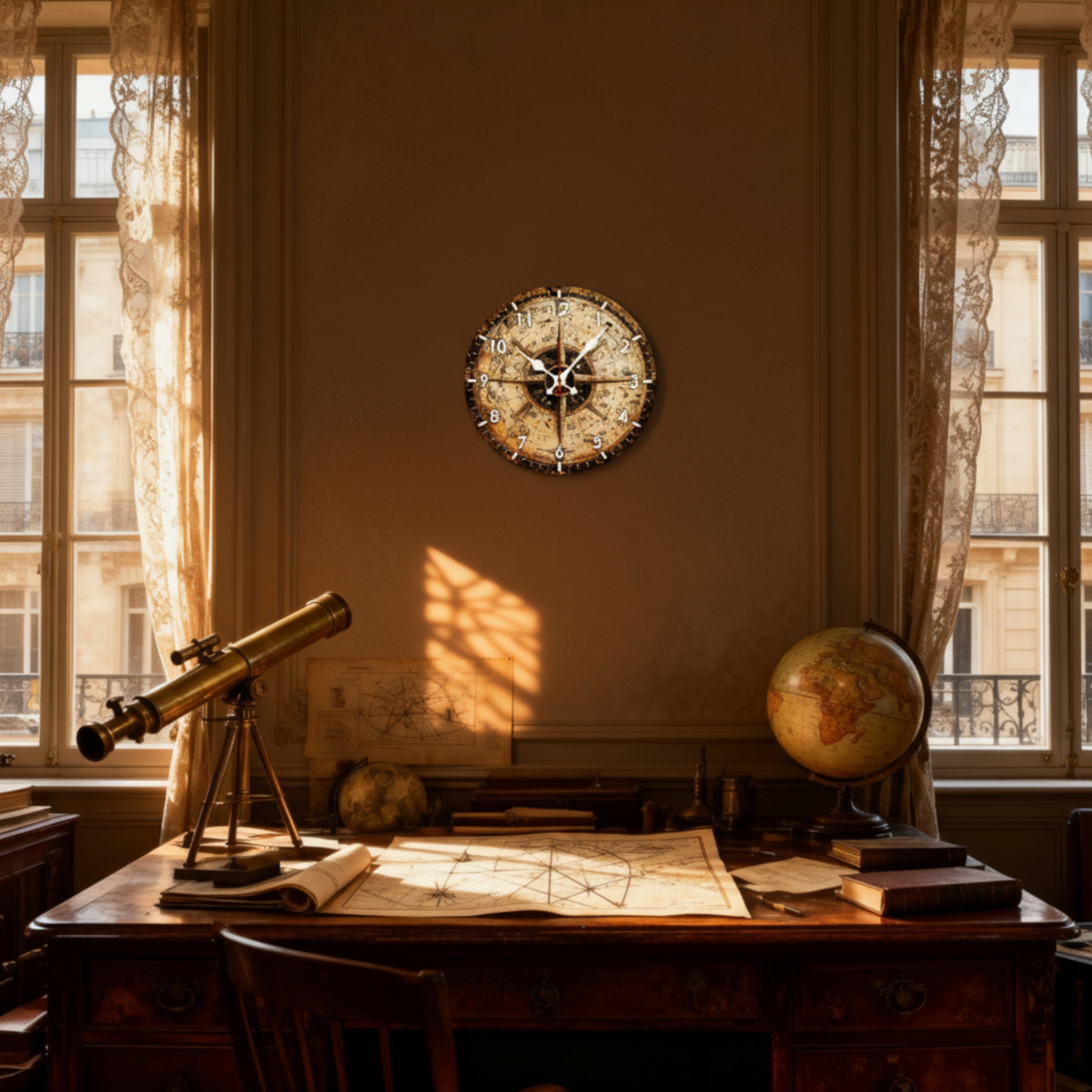 Watch Murale Ronde en Bois Naturel – Silencieuse, 25 cm