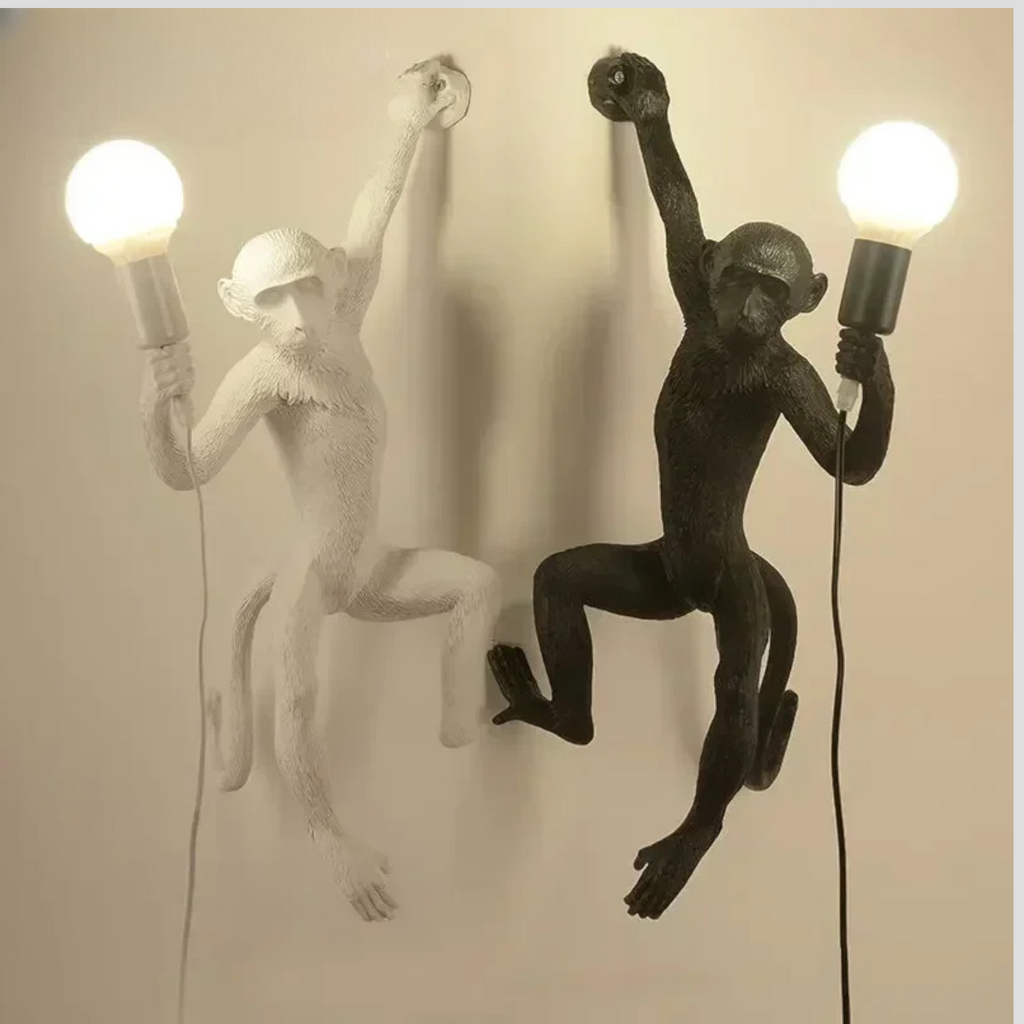 Applique Murale en Résine – Forme Singe, Style Décoratif