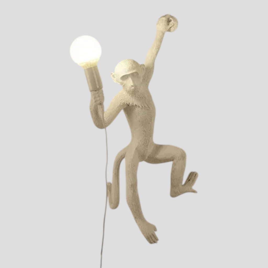 Applique Murale en Résine – Forme Singe, Style Décoratif
