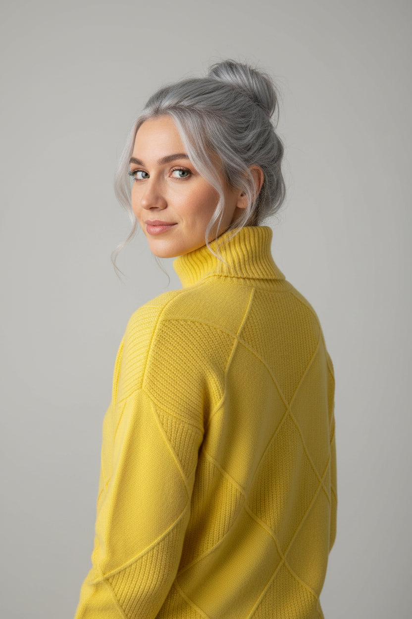 Pull Femme Col Roulé Confortable Garde-Robe Féminine