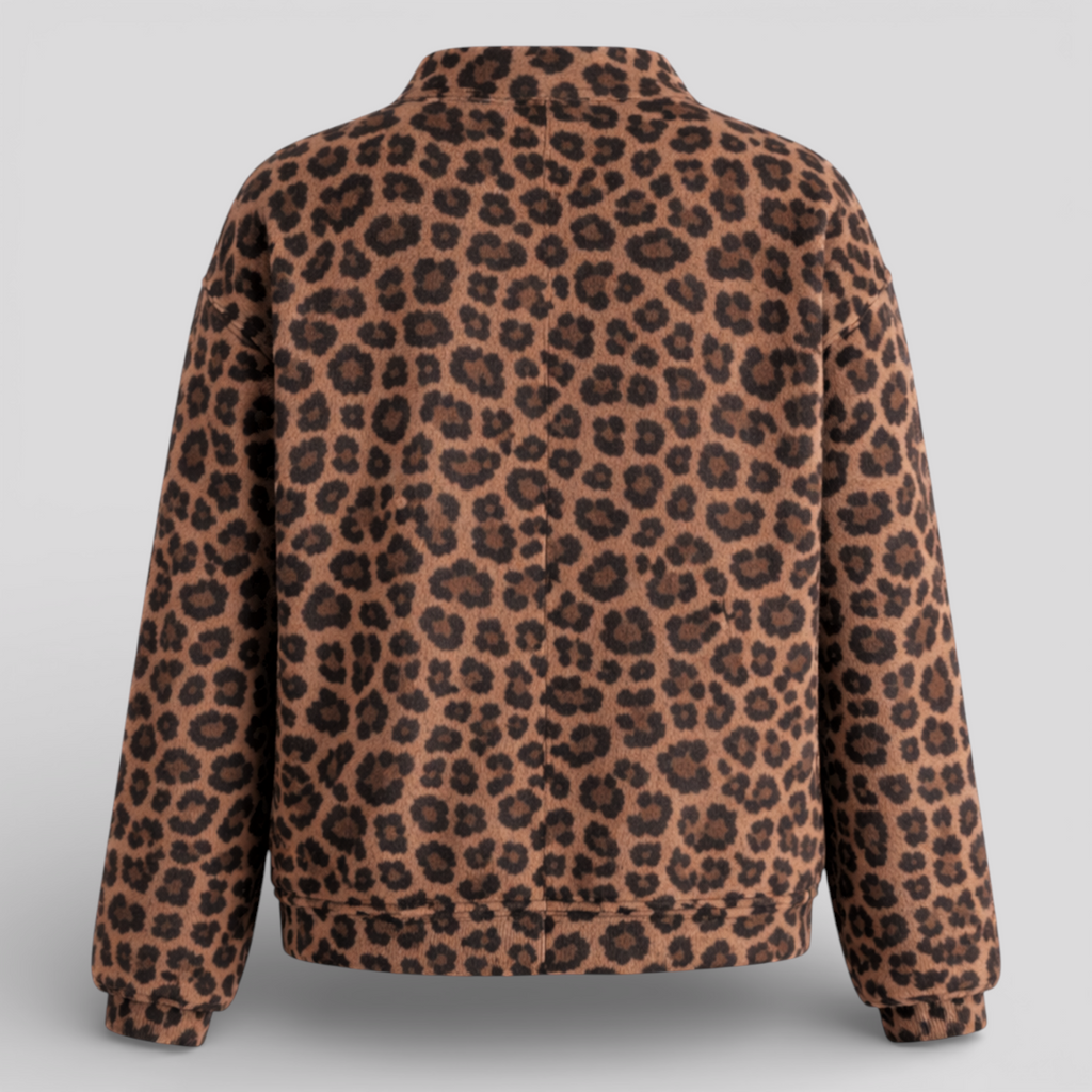 Tendens Komfortabel Leopardjakke til Kvinder