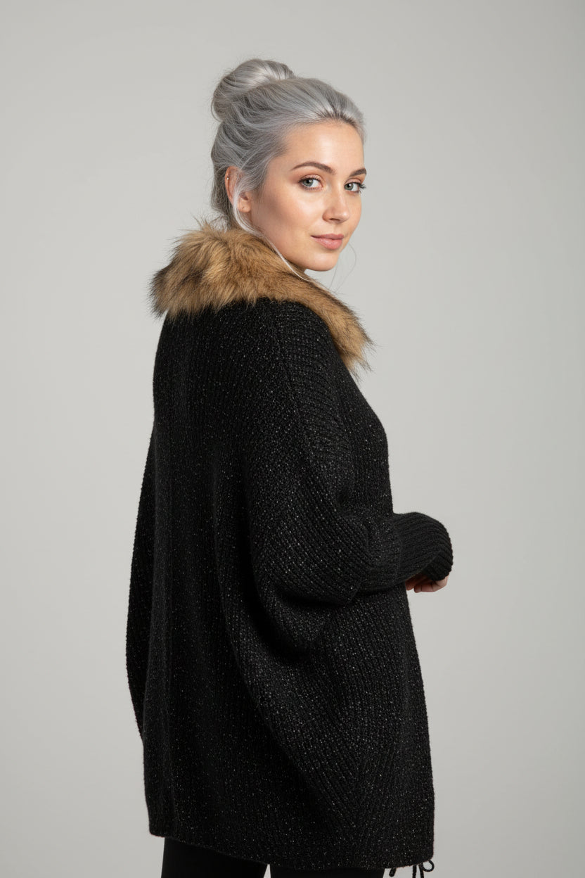 Cardigan Femme à Col Long