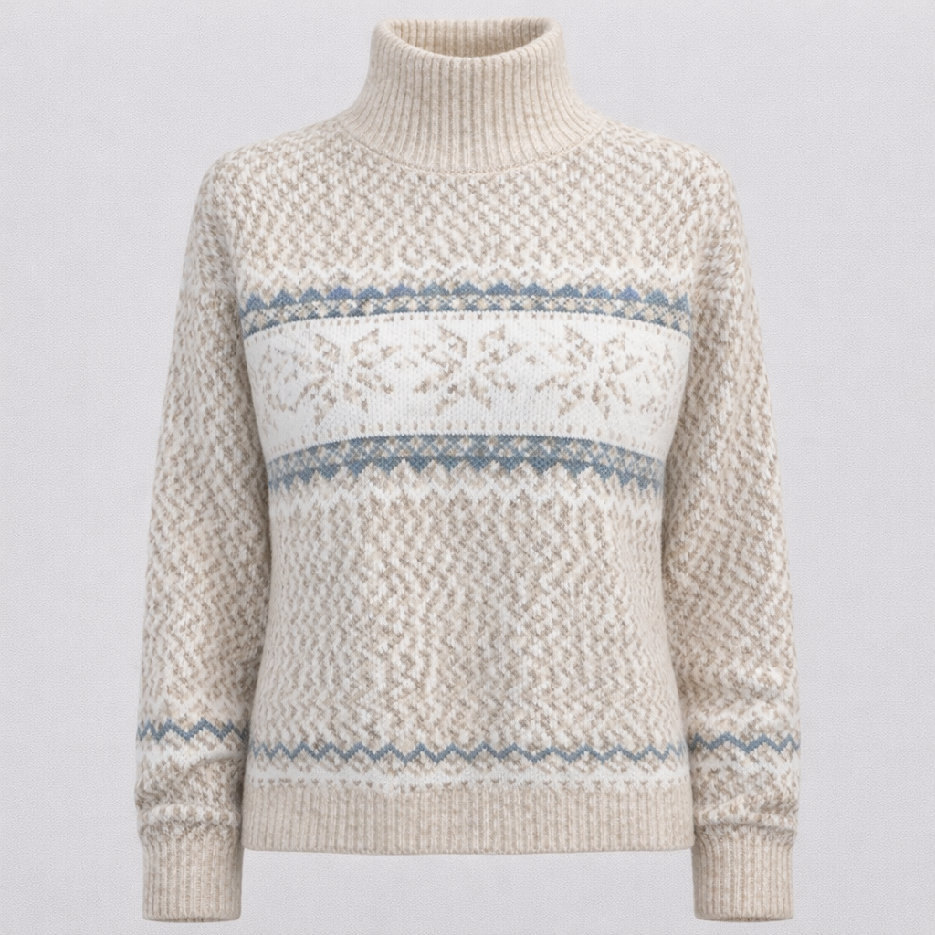 Vintage Weihnachts-Pullover Damen weich & warm gestrickt, originelles Muster – ideal für Feste