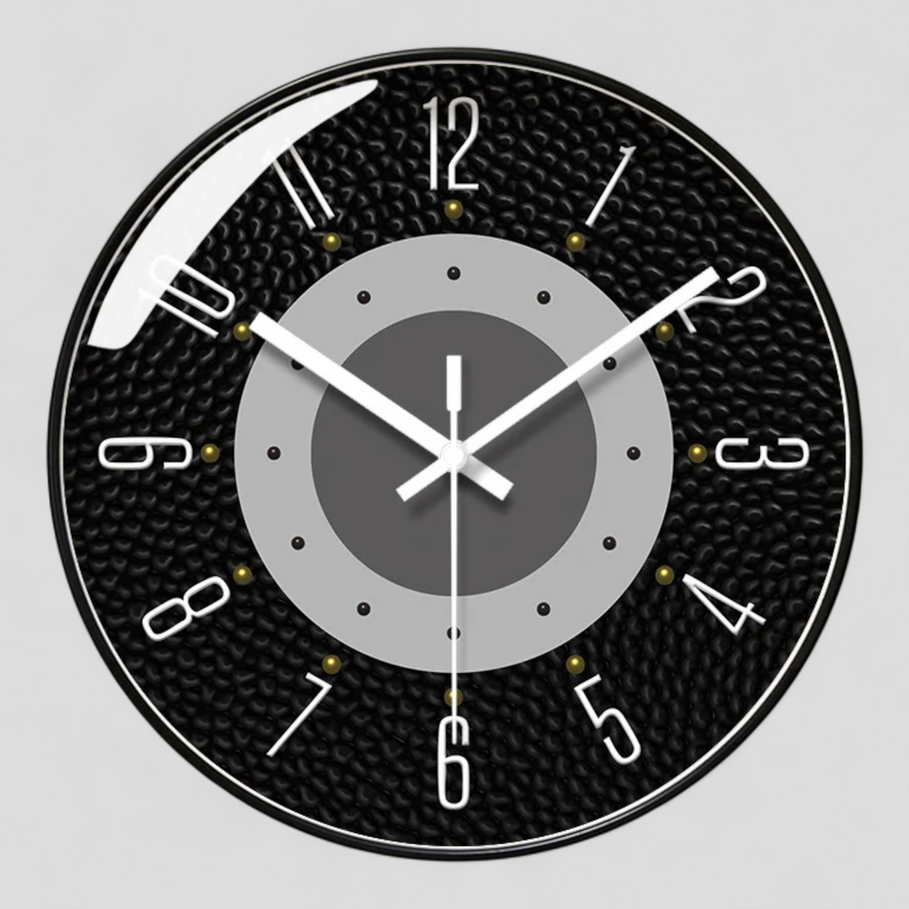Horloge Murale Design Moderne en Peau de Vache