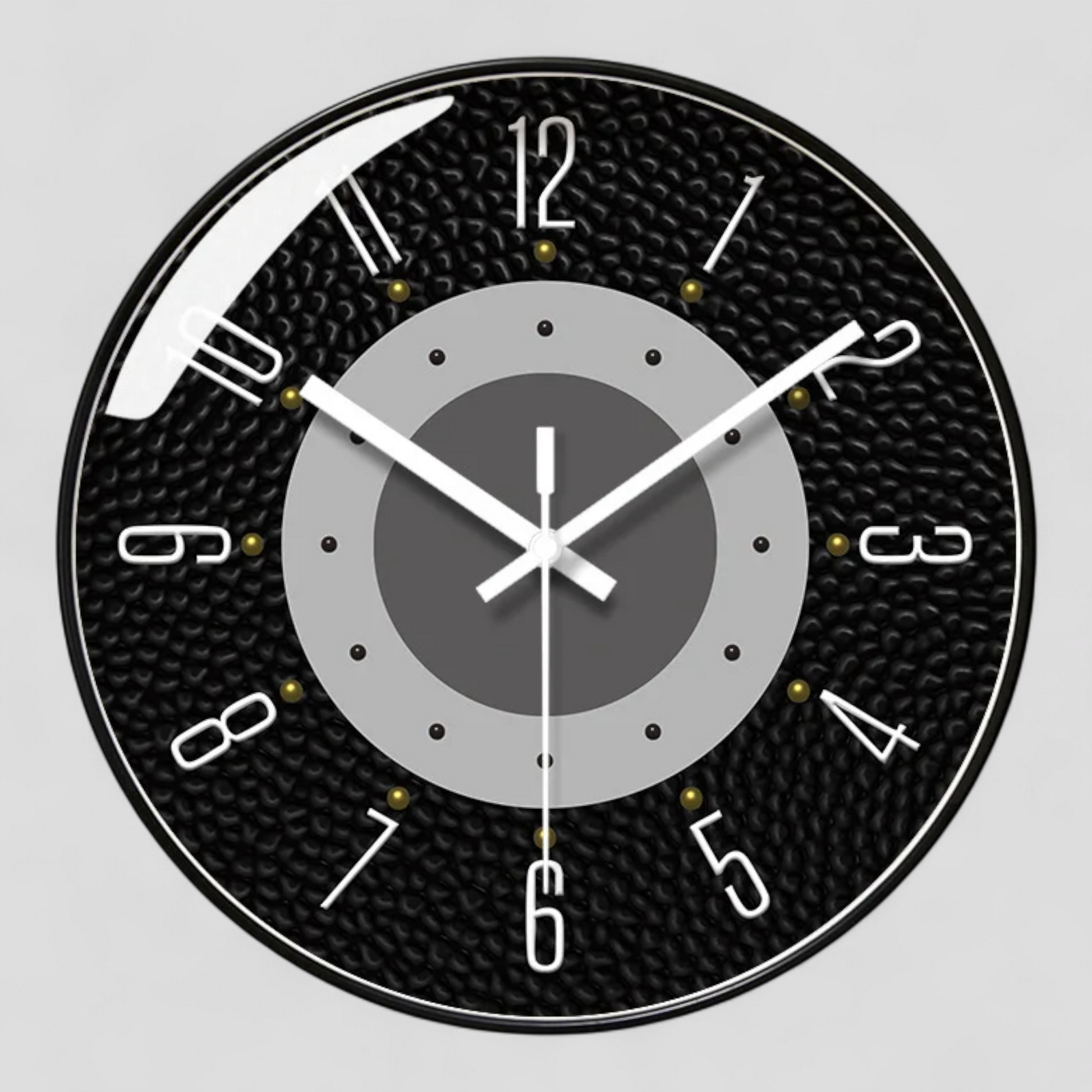 Horloge Murale Design Moderne en Peau de Vache